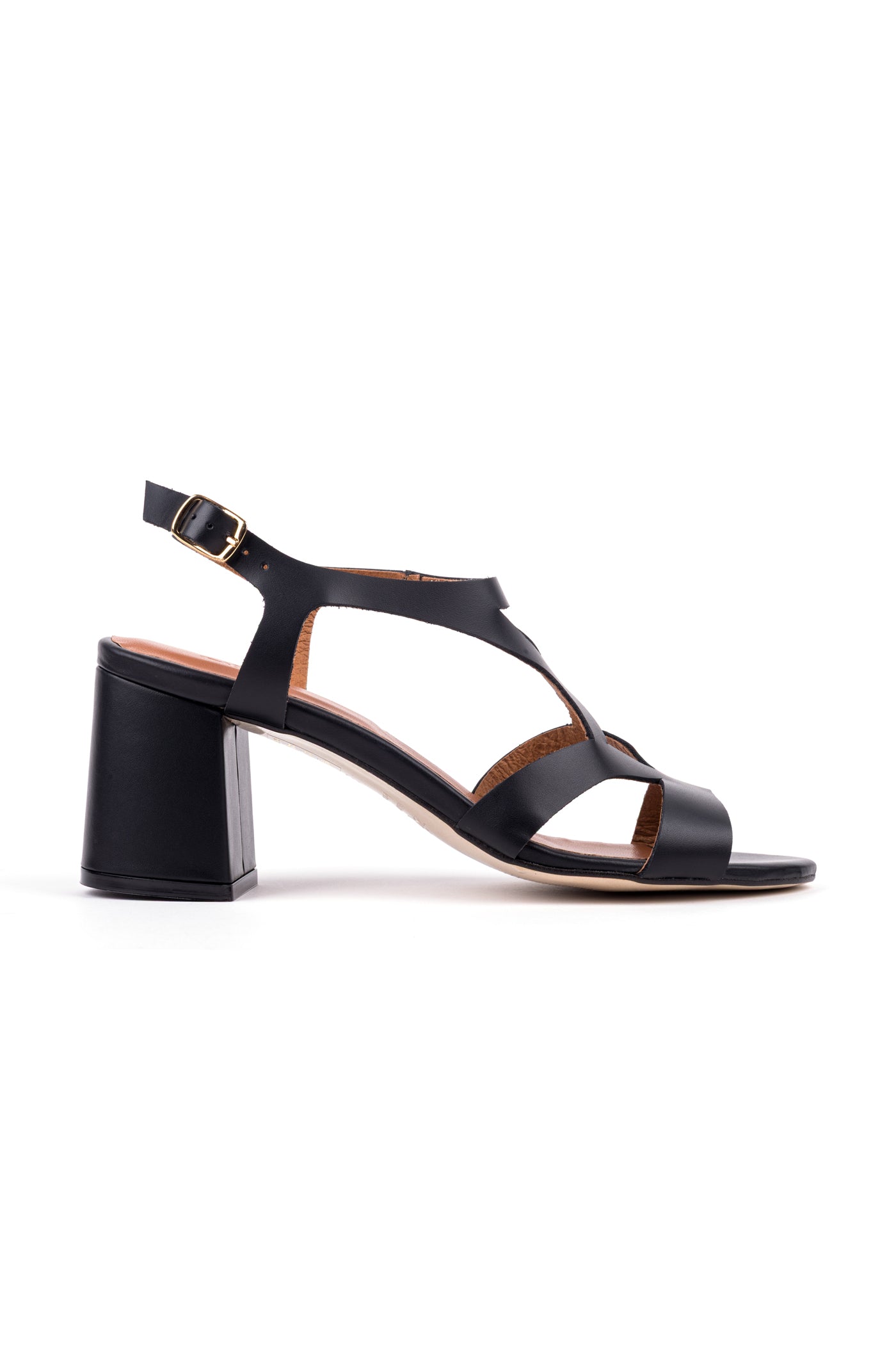 Sandálias de salto alto em pele
