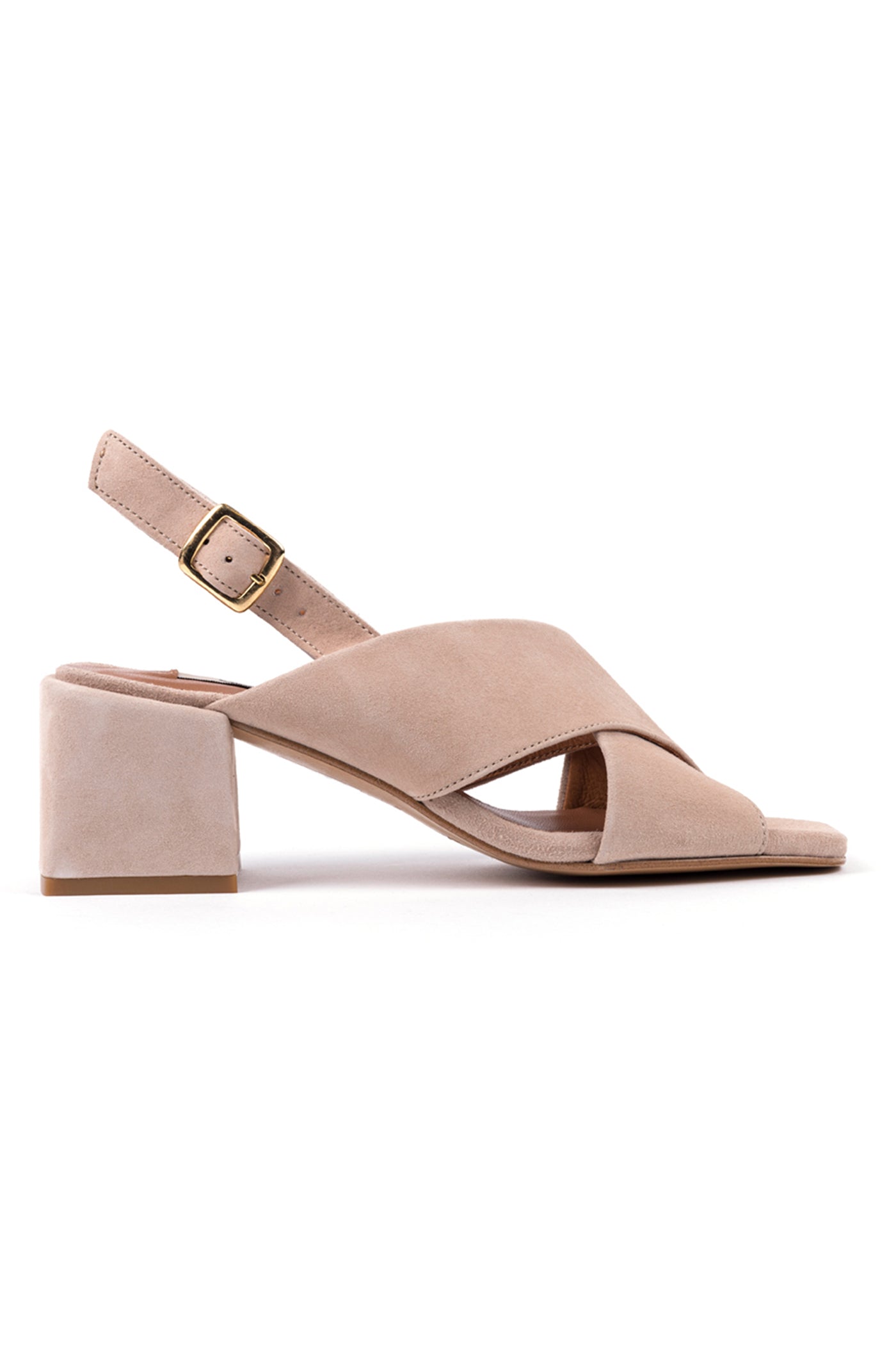 Sandálias de salto quadrado em
