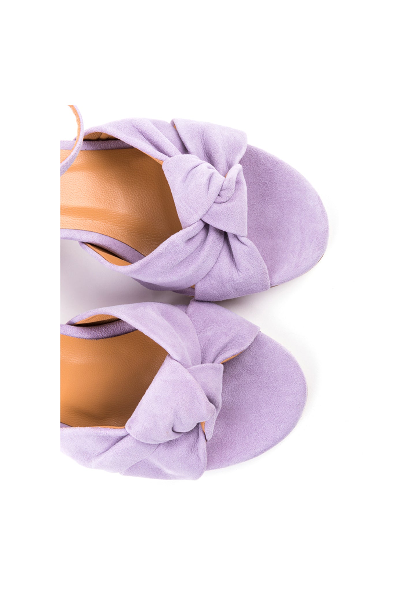 Sandálias de noiva de salto médio 6cm em camurça