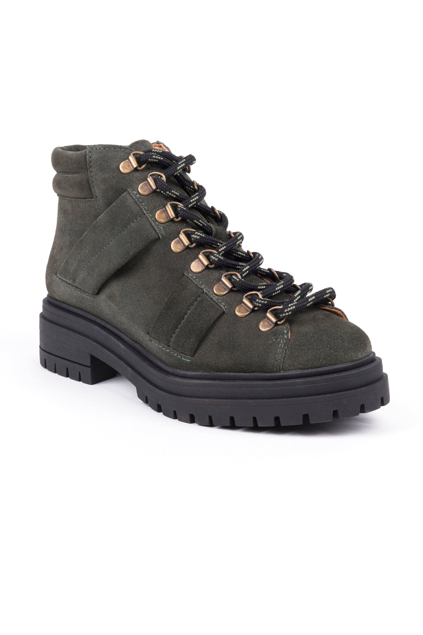 Botins estilo montanha em croute com atacadores