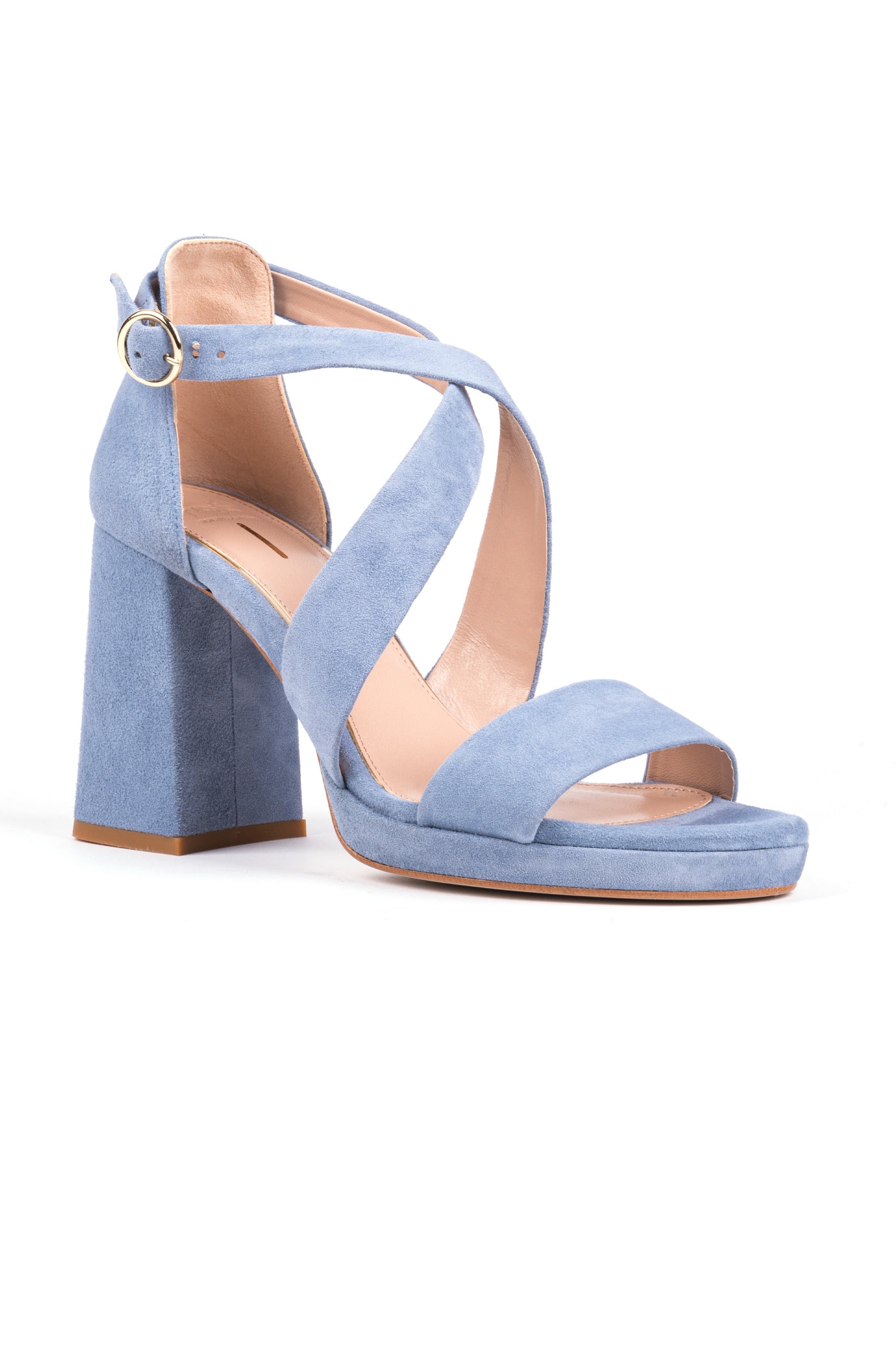 Sandálias de noiva em camurça