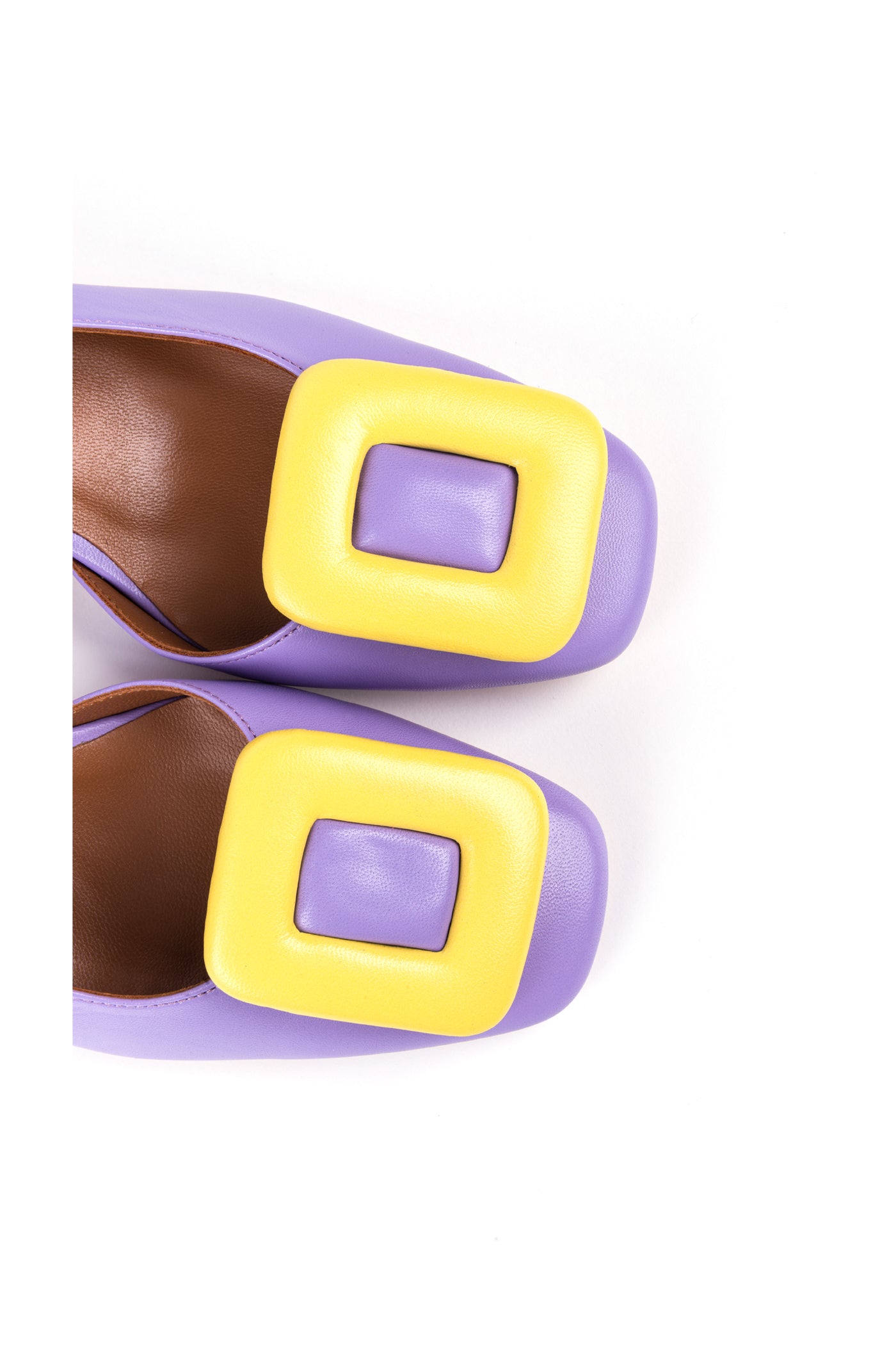Slingbacks de senhora em pele de salto médio