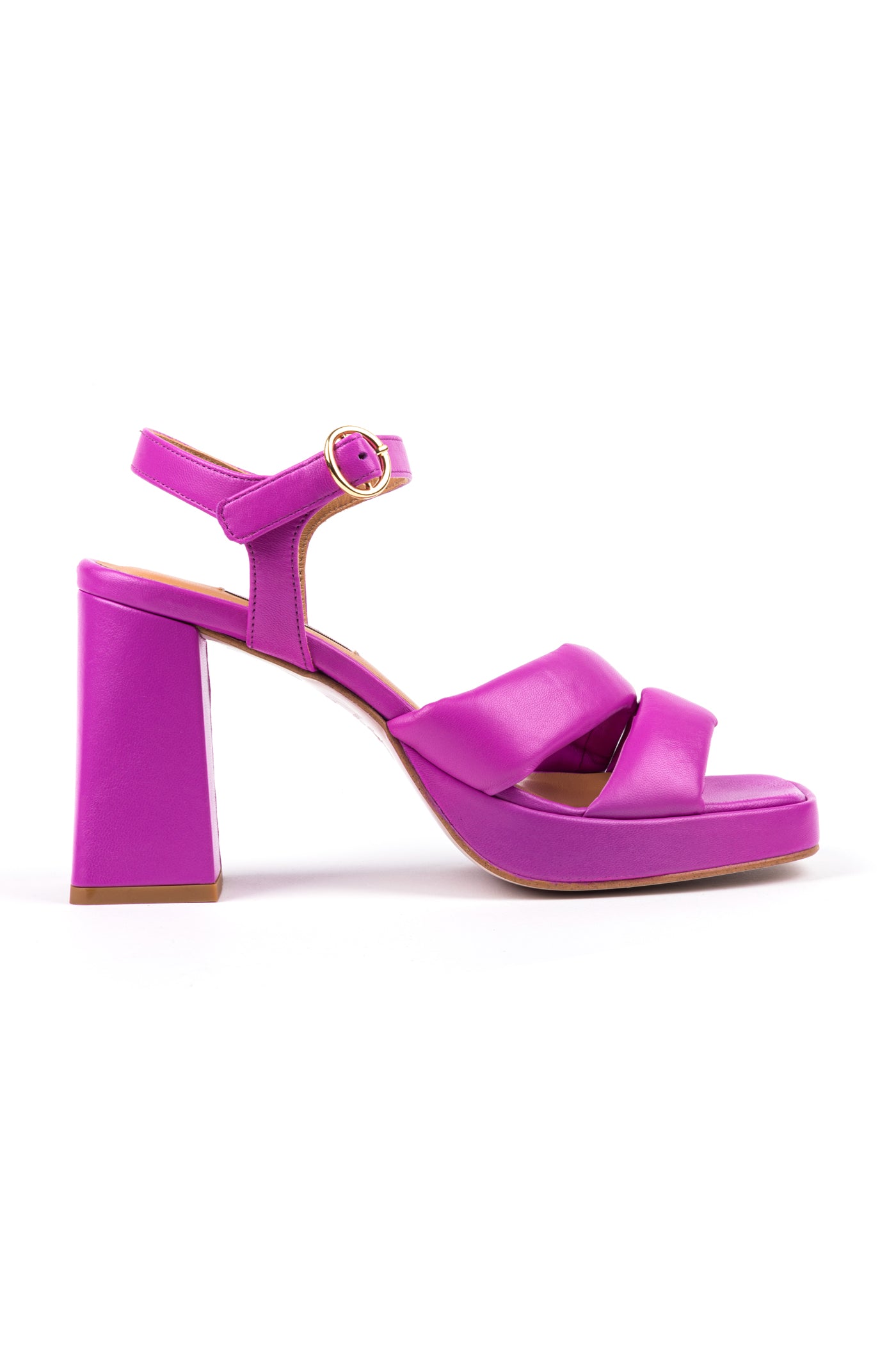 Sandálias de mulher em pele colorida para festa