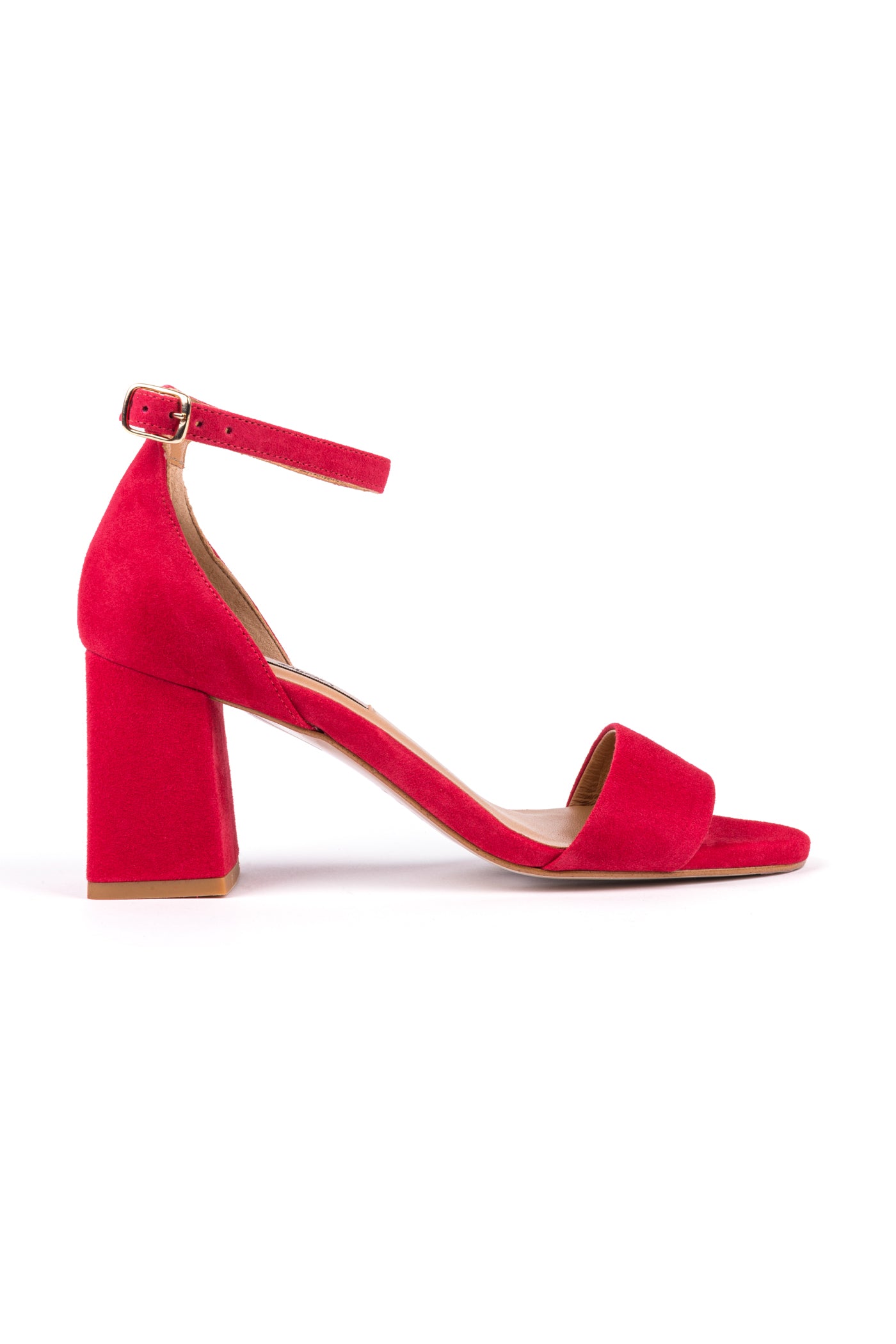 Sandálias de senhora em camurça de salto alto