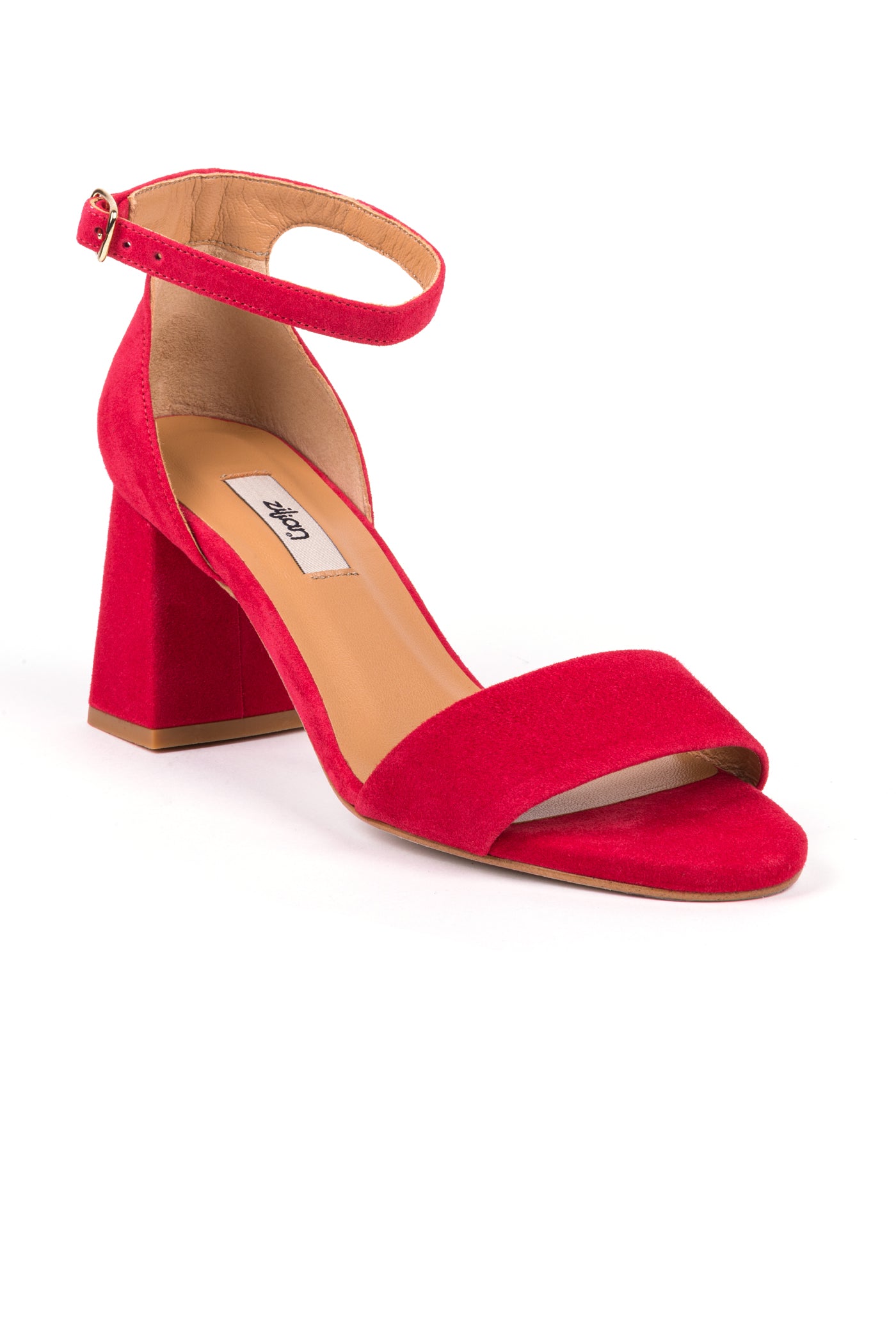 Sandálias de senhora em camurça de salto alto