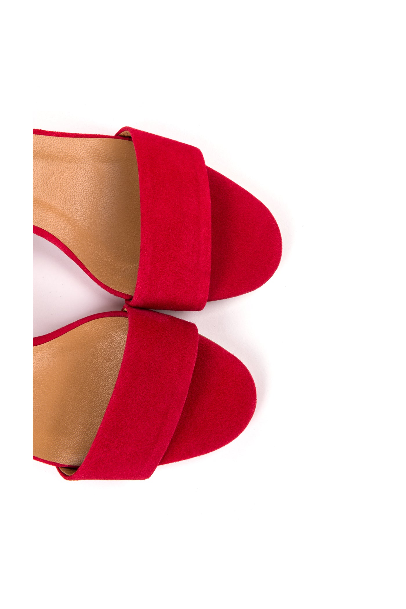 Sandálias de senhora em camurça de salto alto