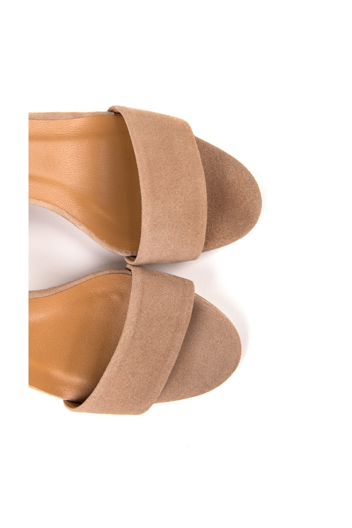 Sandálias de senhora em camurça de salto alto