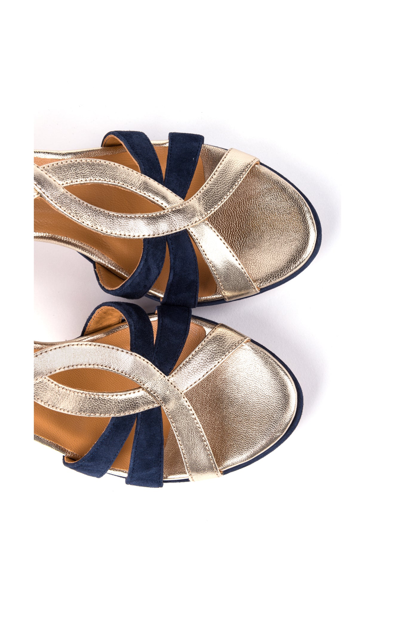 Sandálias de cerimónia de salto alto com combinação de cores