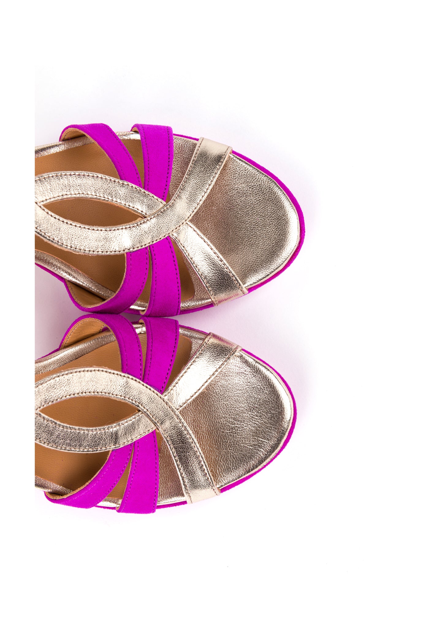 Sandálias de cerimónia de salto alto com combinação de cores