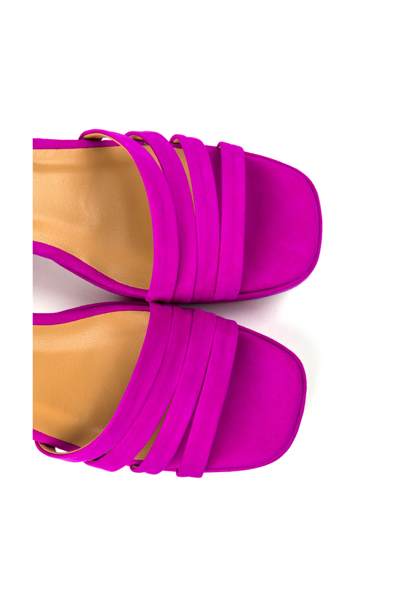 Sandálias de mulher plataforma em camurça preta, toupeira