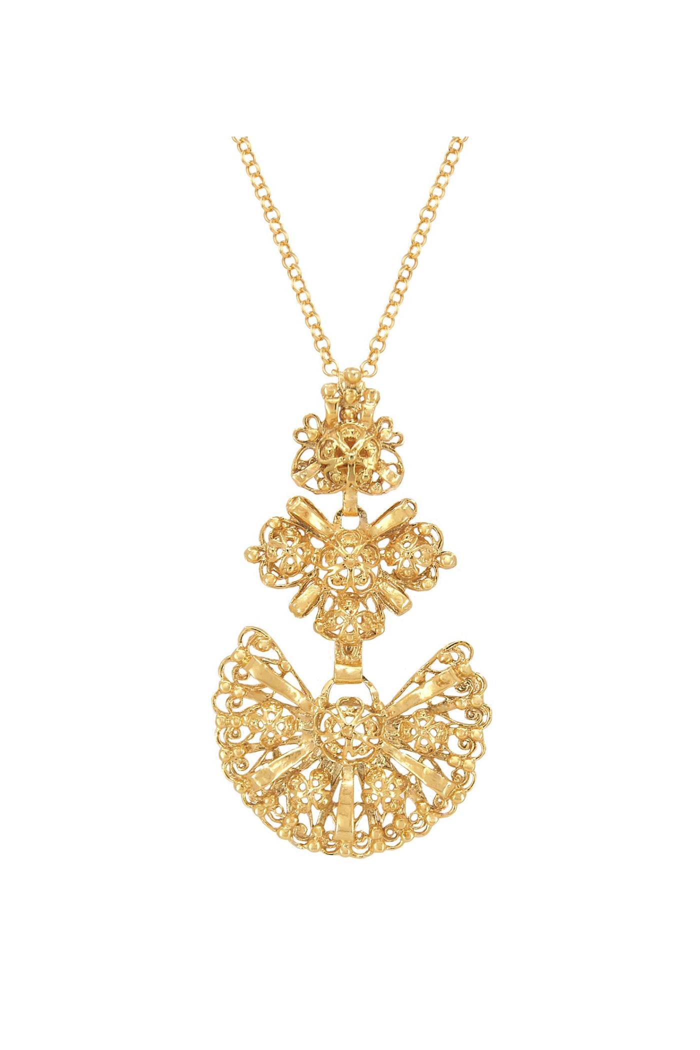 Colar Galego em Prata Dourada