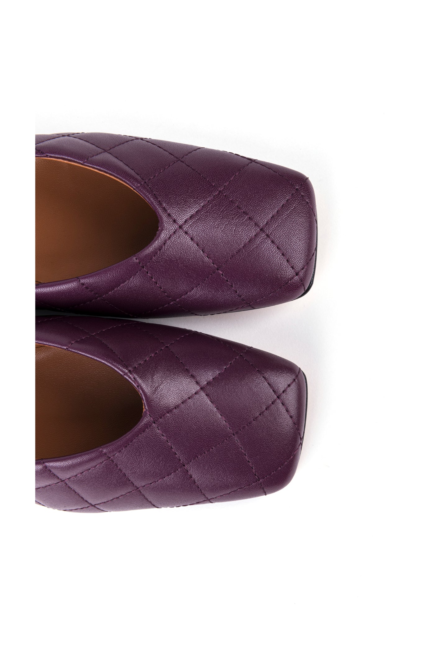 Sabrina rasa em pele acolchoada bordeaux