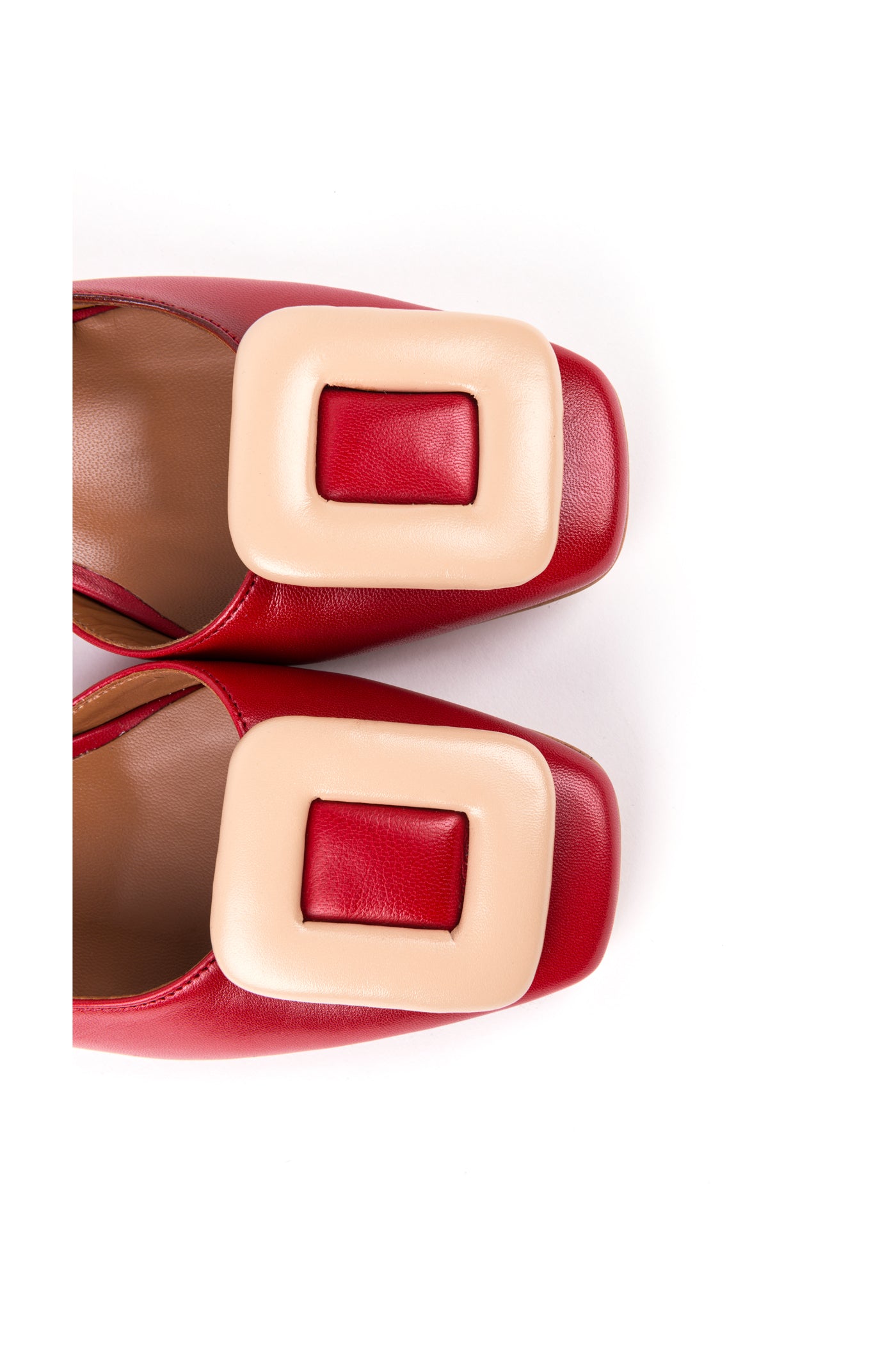 Slingbacks de senhora em pele de salto médio