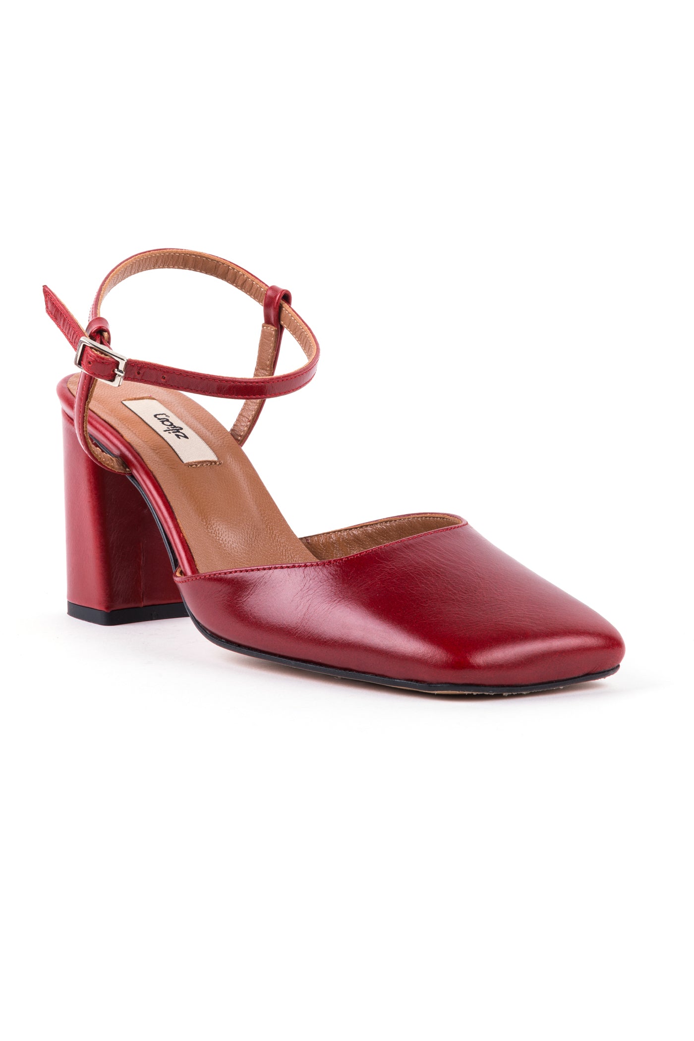 Sapato aberto de salto alto