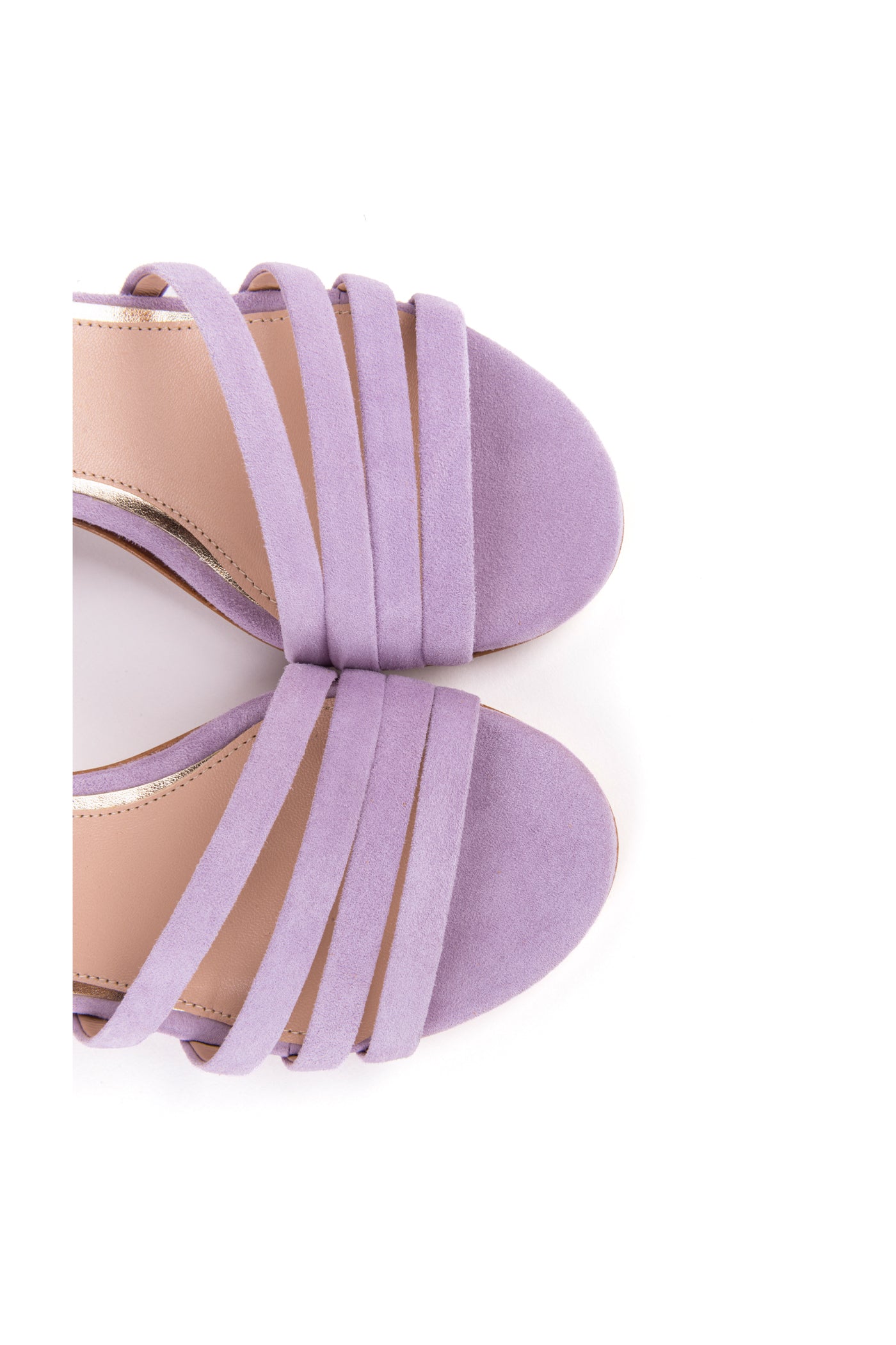 Sandálias de noiva de salto médio 6cm em camurça