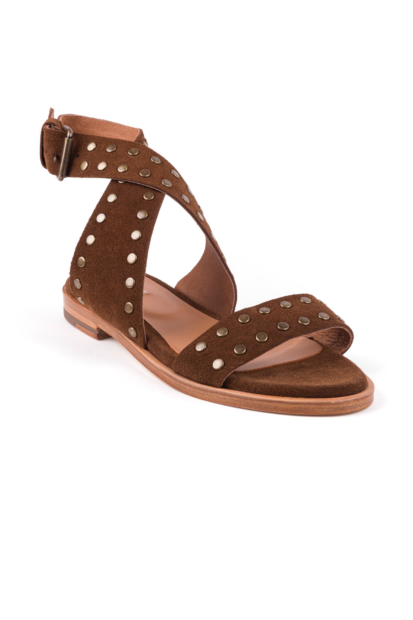 Sandálias rasas em camurça