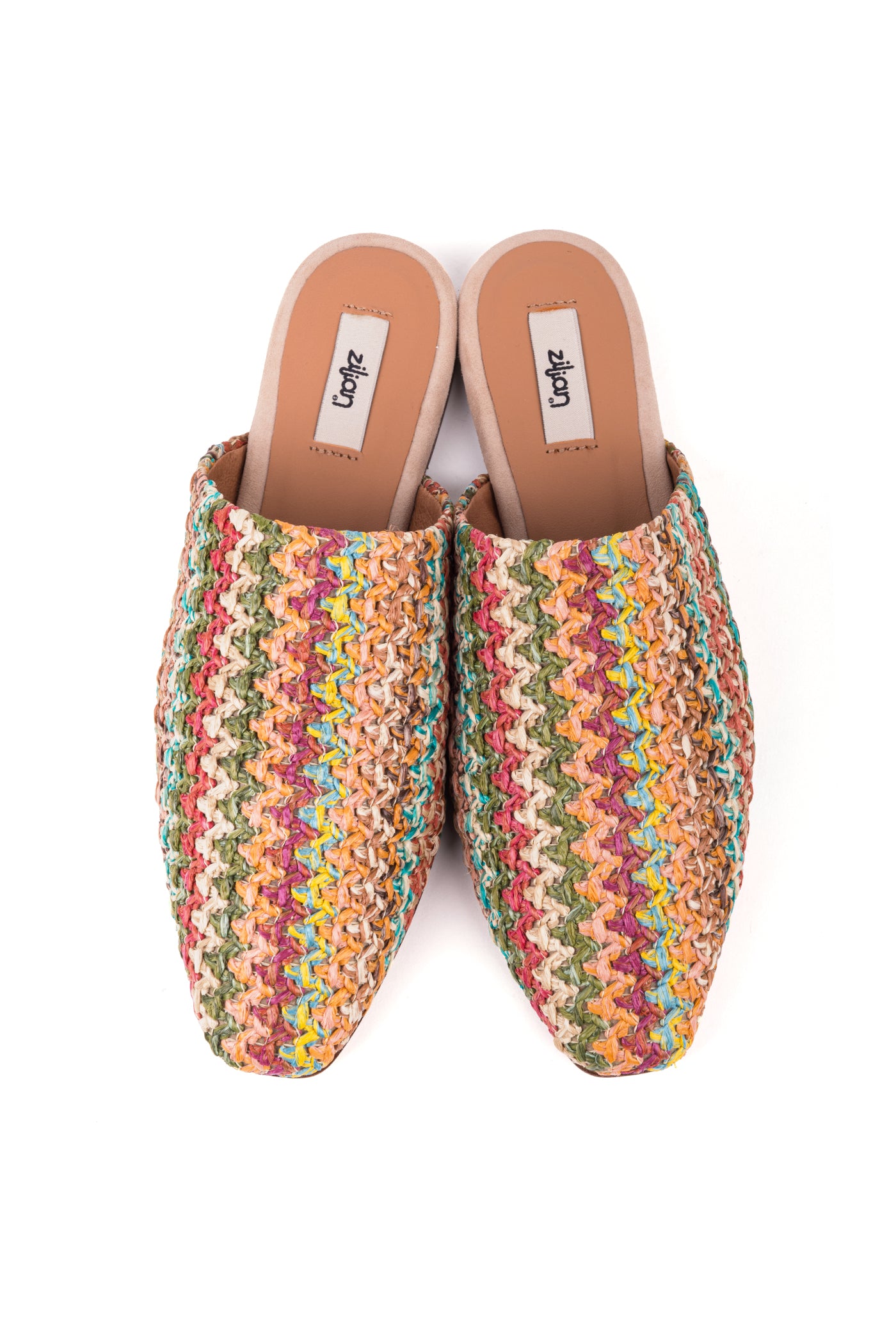 Mules de ráfia em