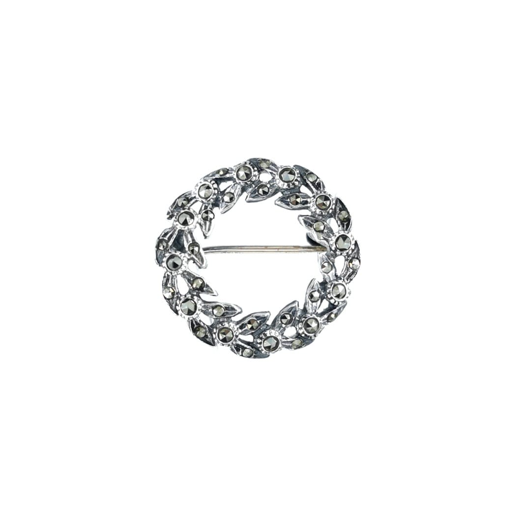 Alfinete Coroa Marcassites em