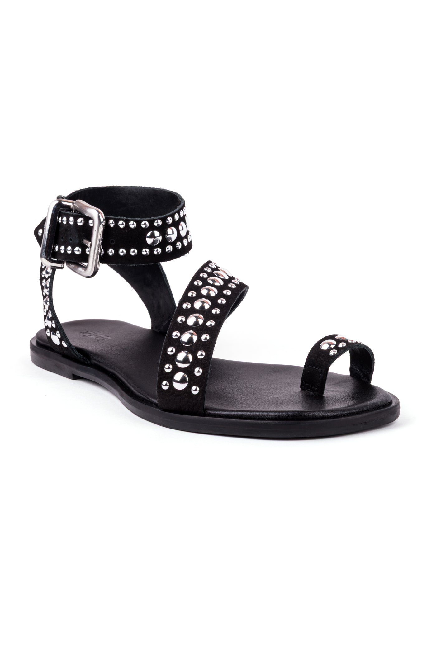 Sandálias rasas em camurça