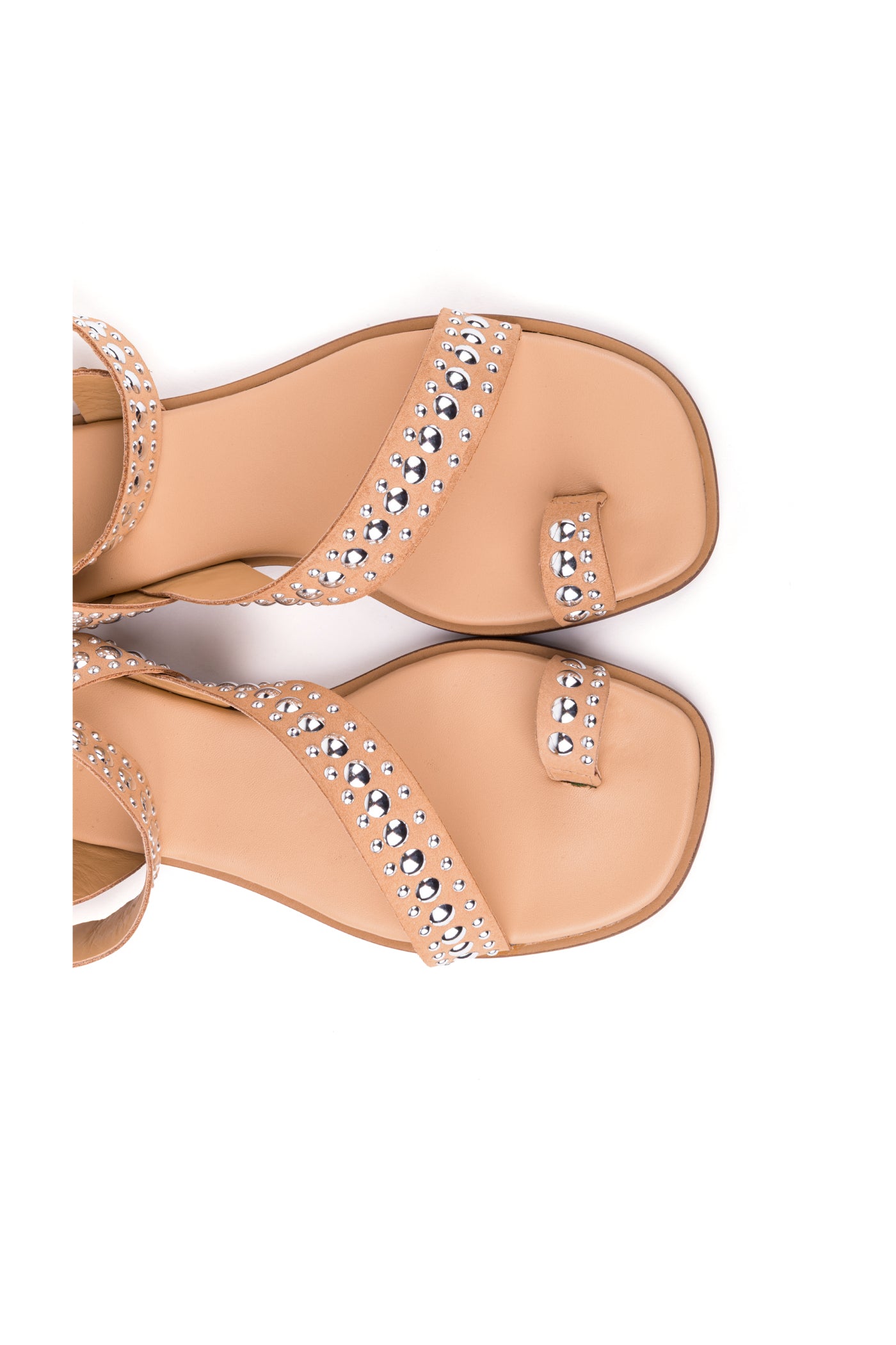 Sandálias rasas em camurça