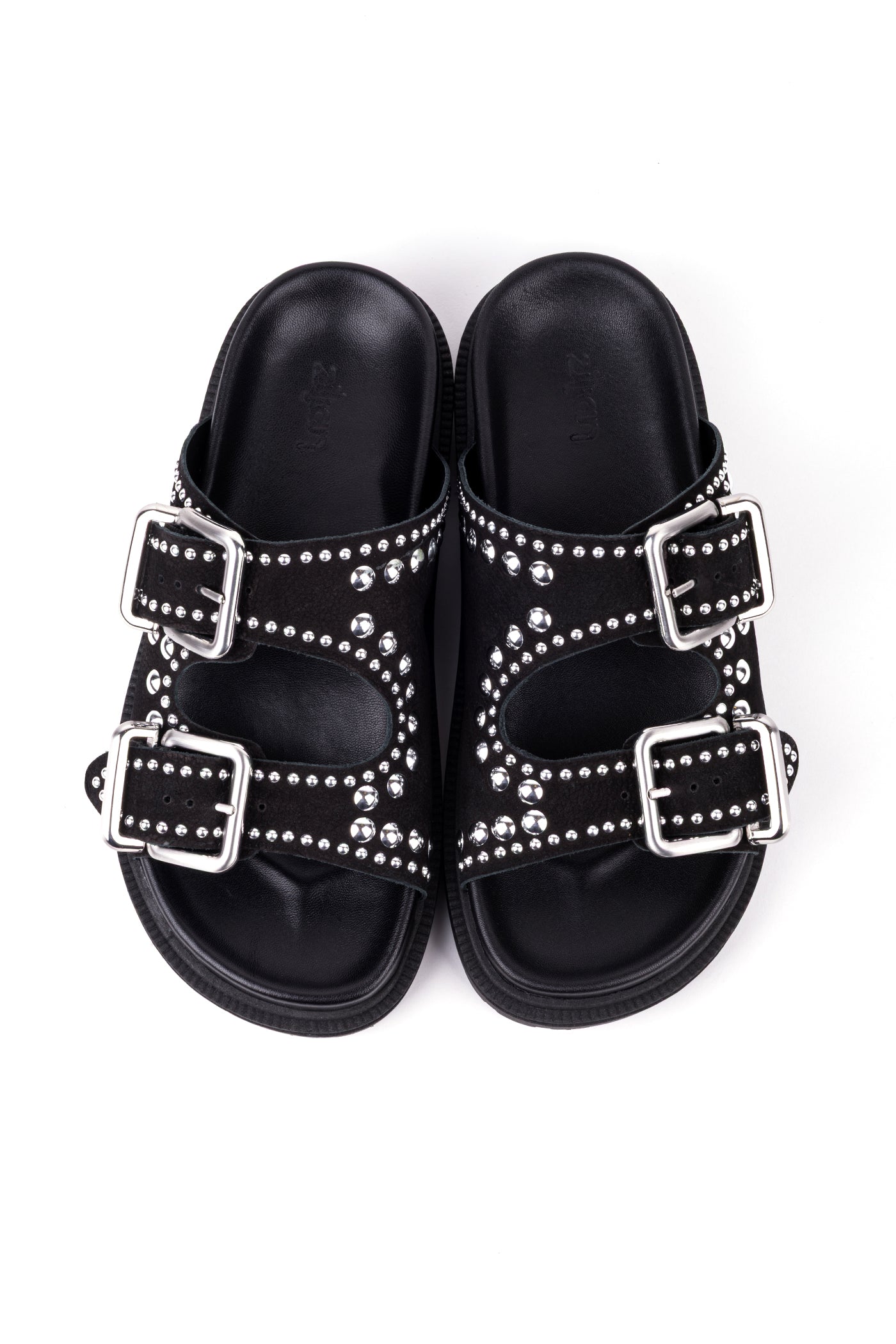 Sandálias rasas em camurça