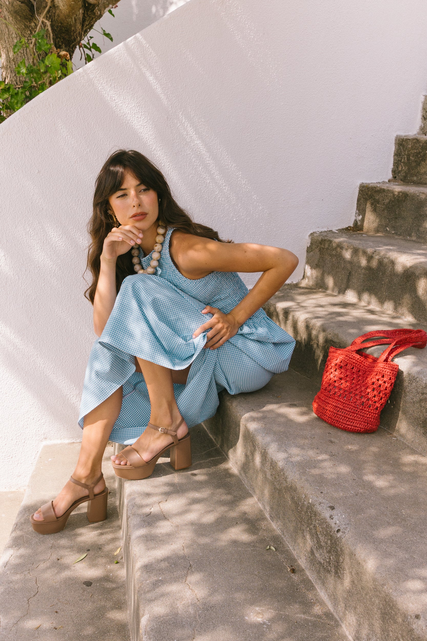 Sandálias de salto alto em pele