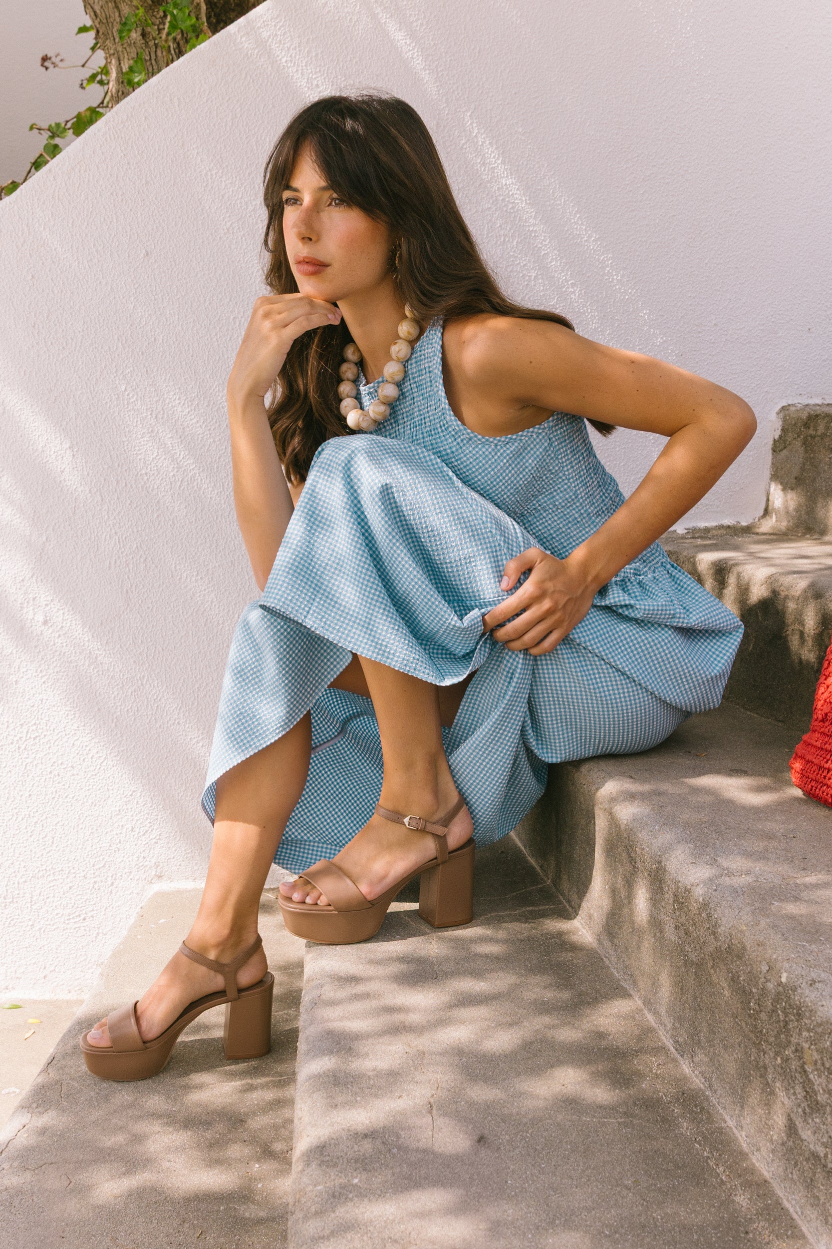 Sandálias de salto alto em pele