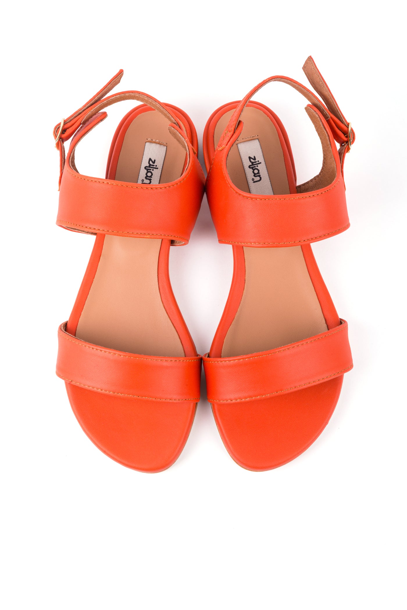 Sandálias rasas em pele