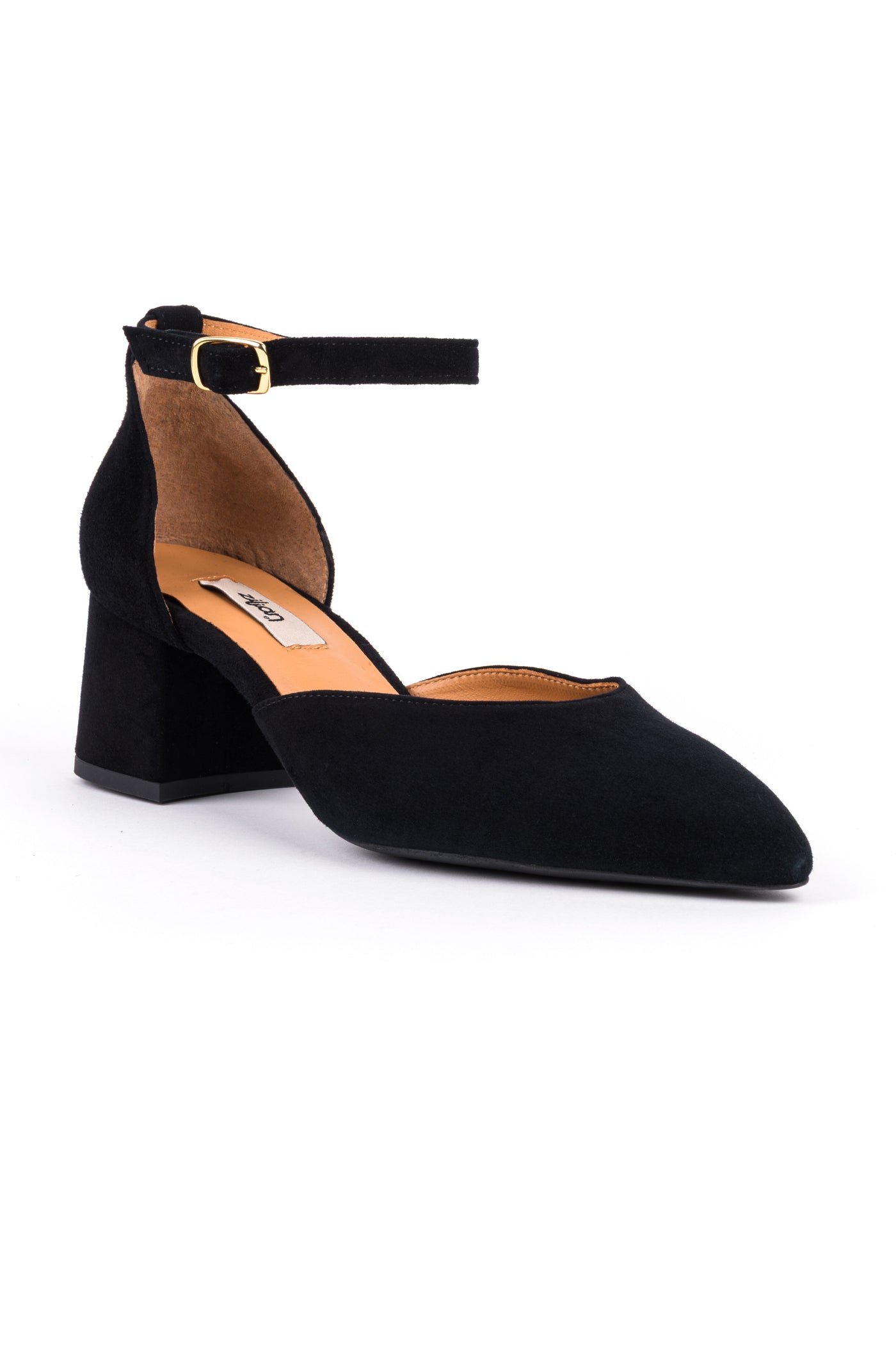 Sapatos de salto alto em camurça