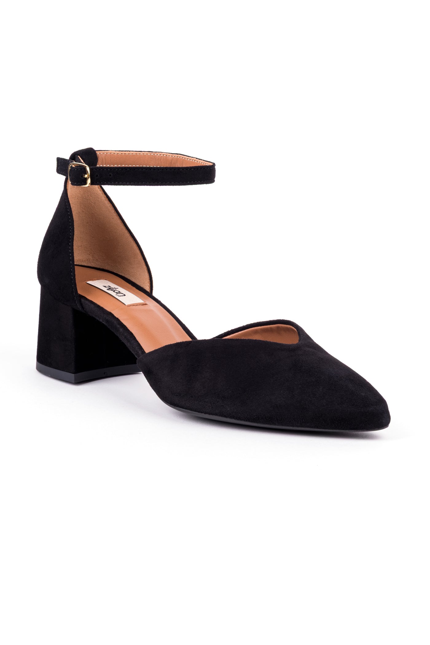 Sapatos de salto alto em camurça