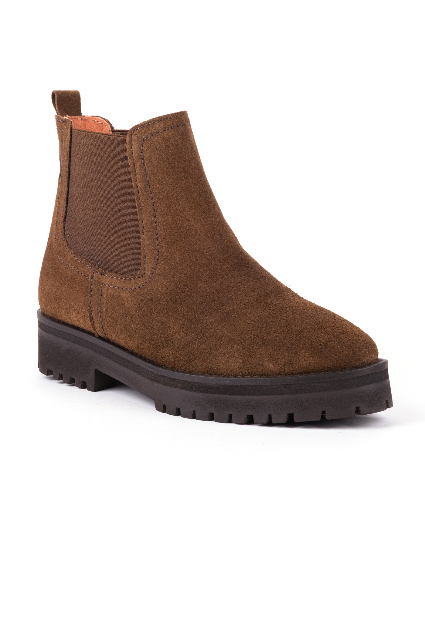 Botas rasas estilo chelsea em croute