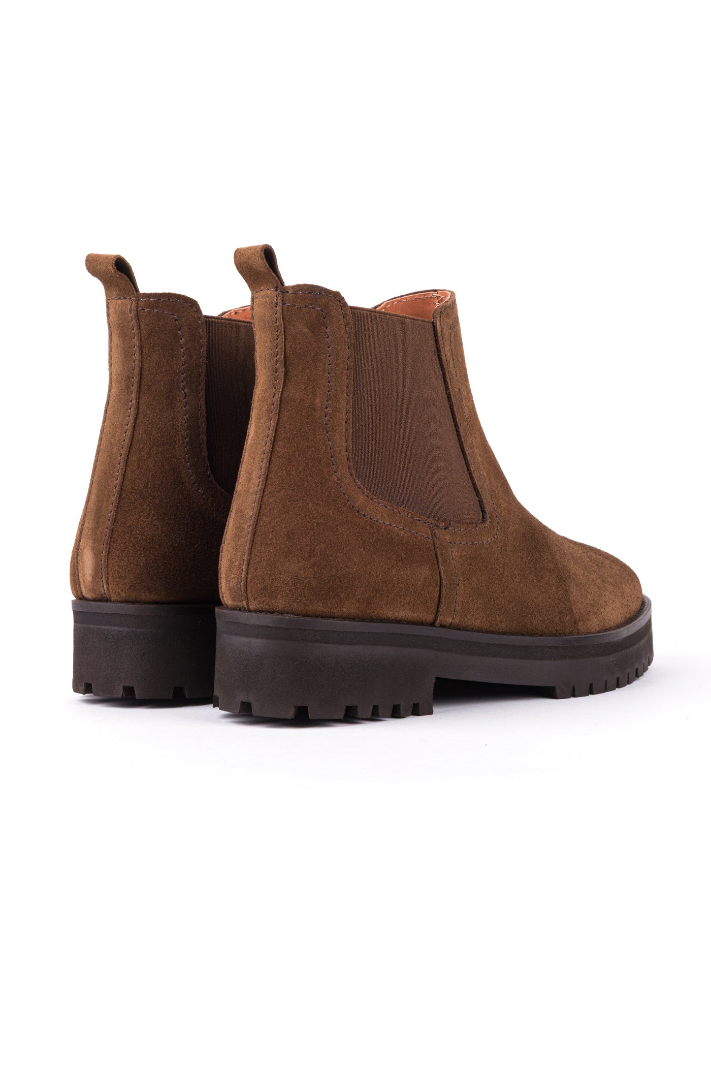 Botas rasas estilo chelsea em croute