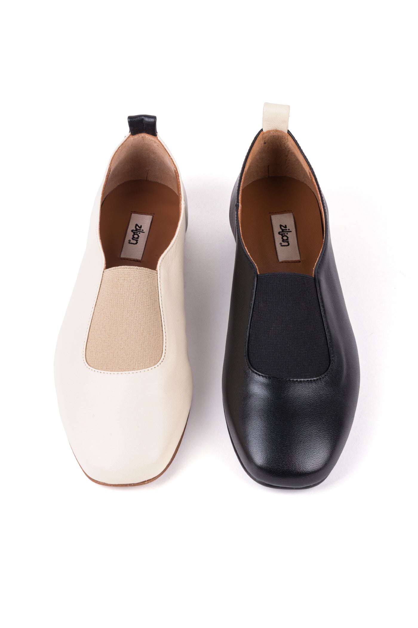 Sapato raso soft em pele