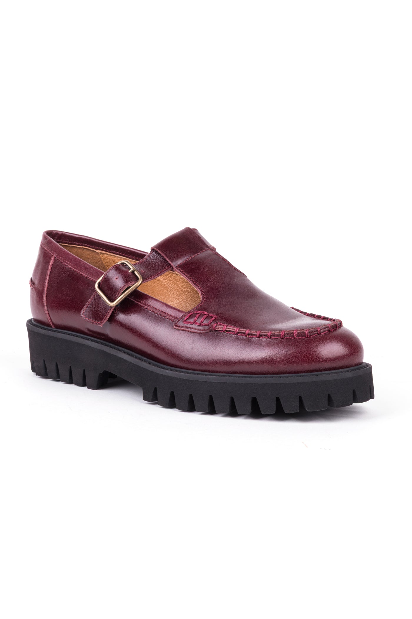 Loafer mary jane em pele