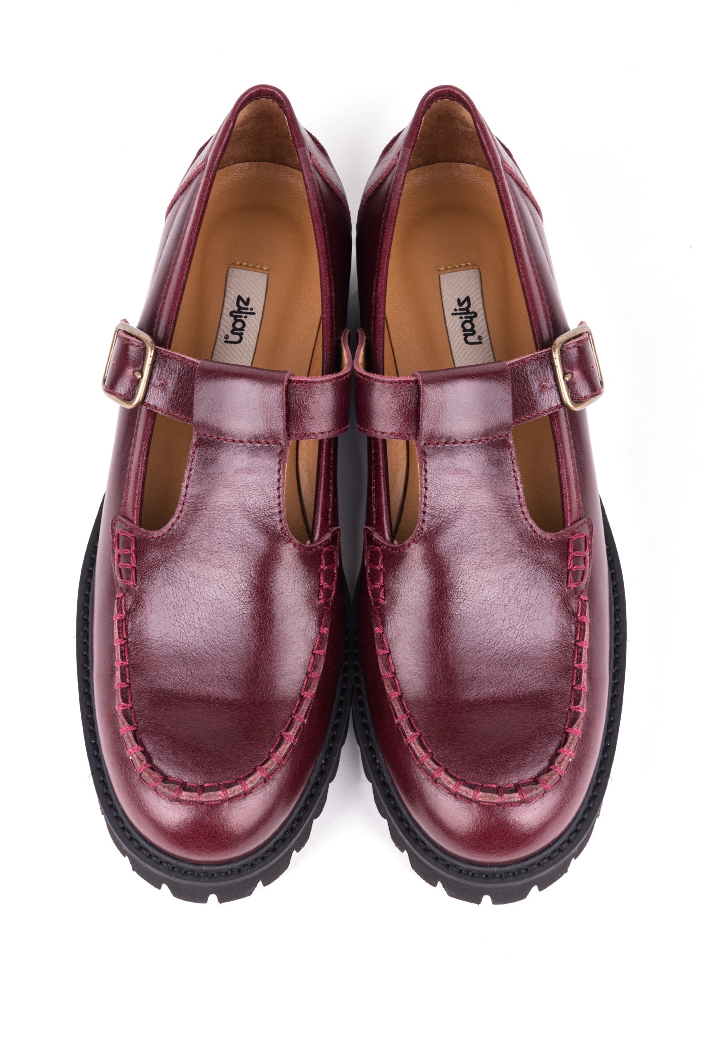 Loafer mary jane em pele