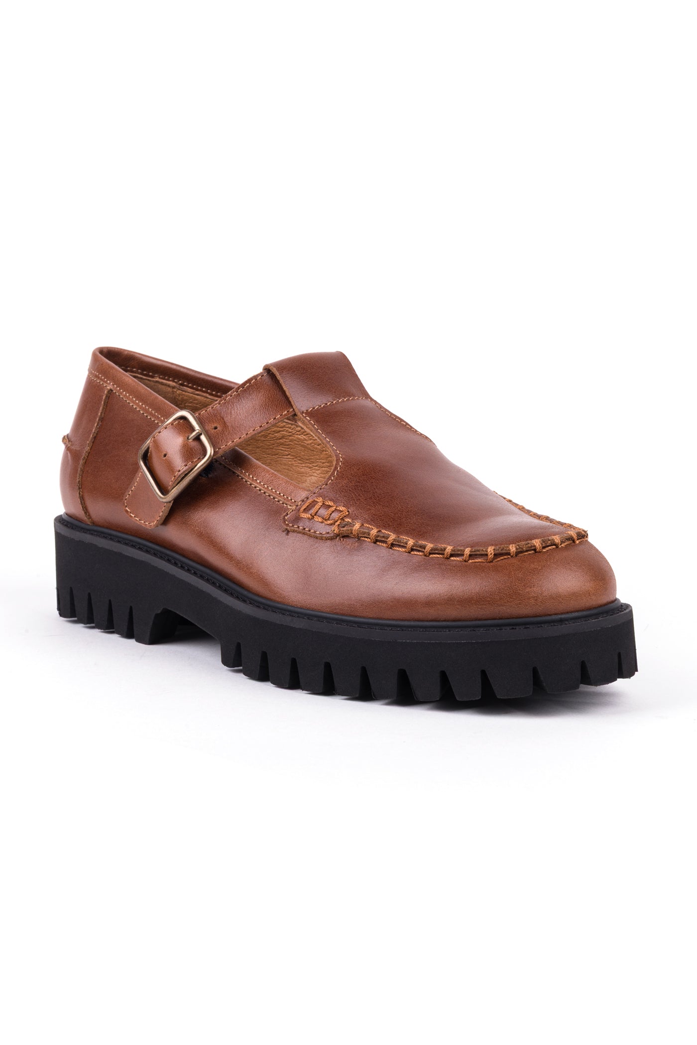 Loafer mary jane em pele