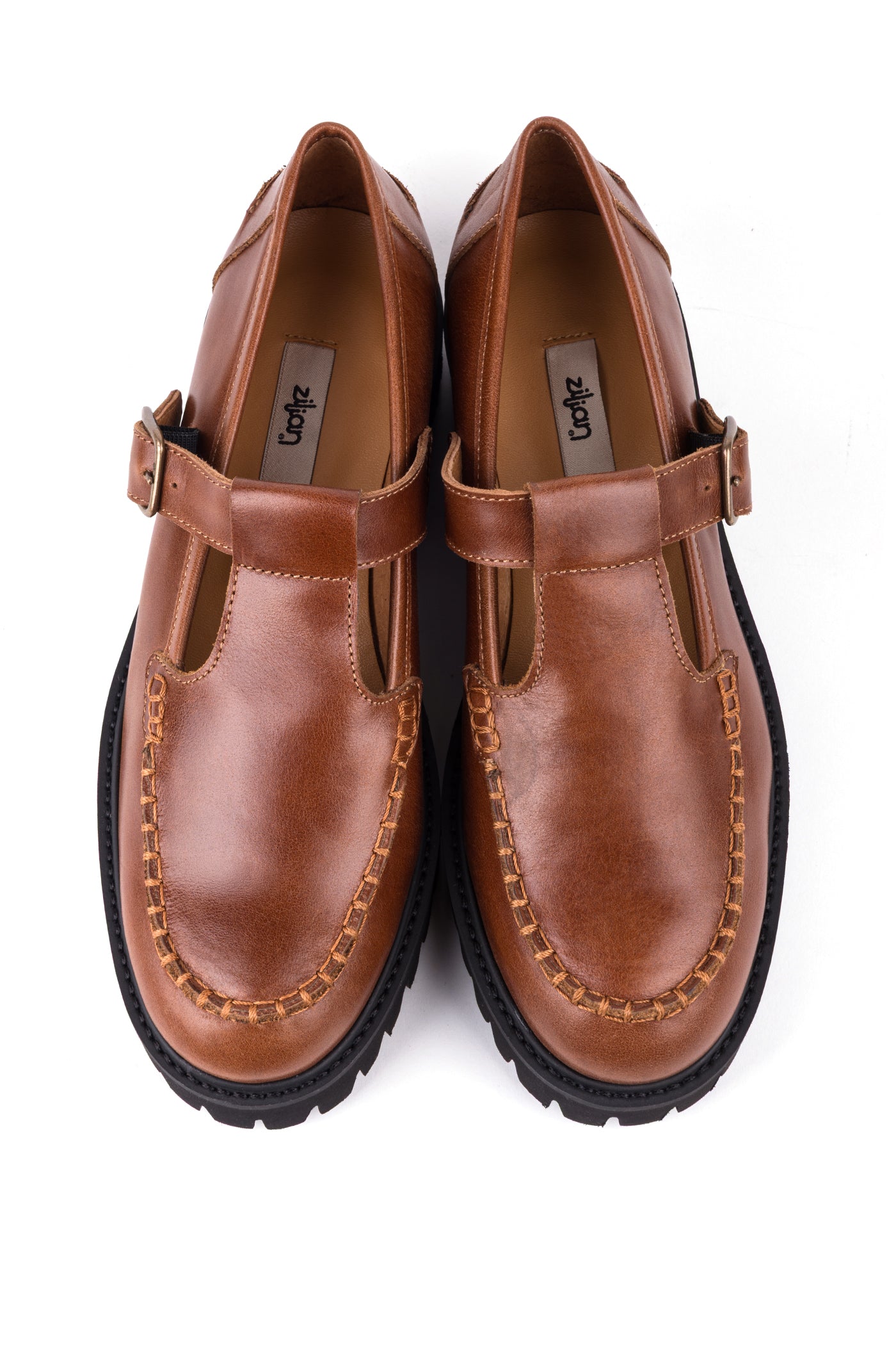 Loafer mary jane em pele
