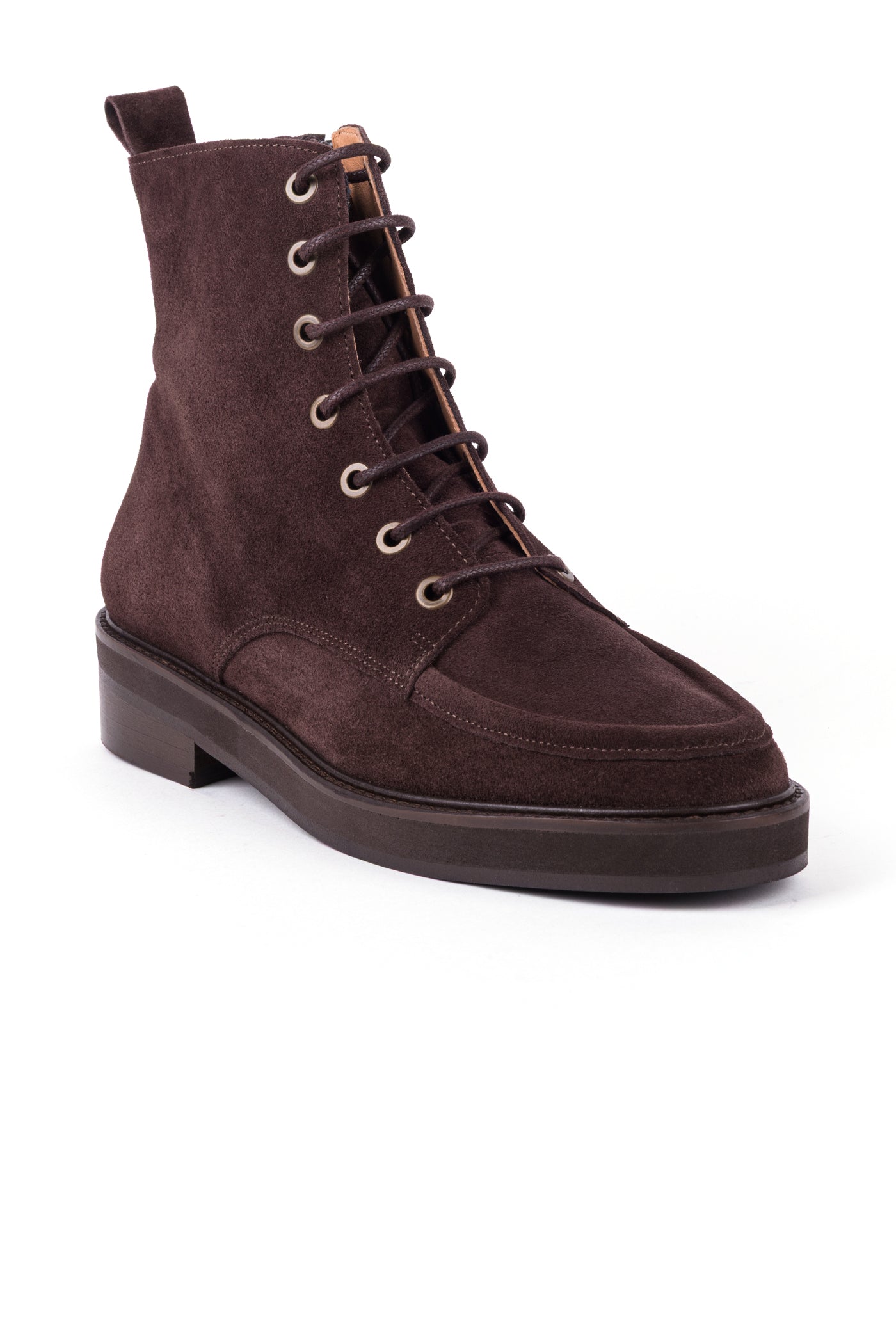 Botas com atadores em croute