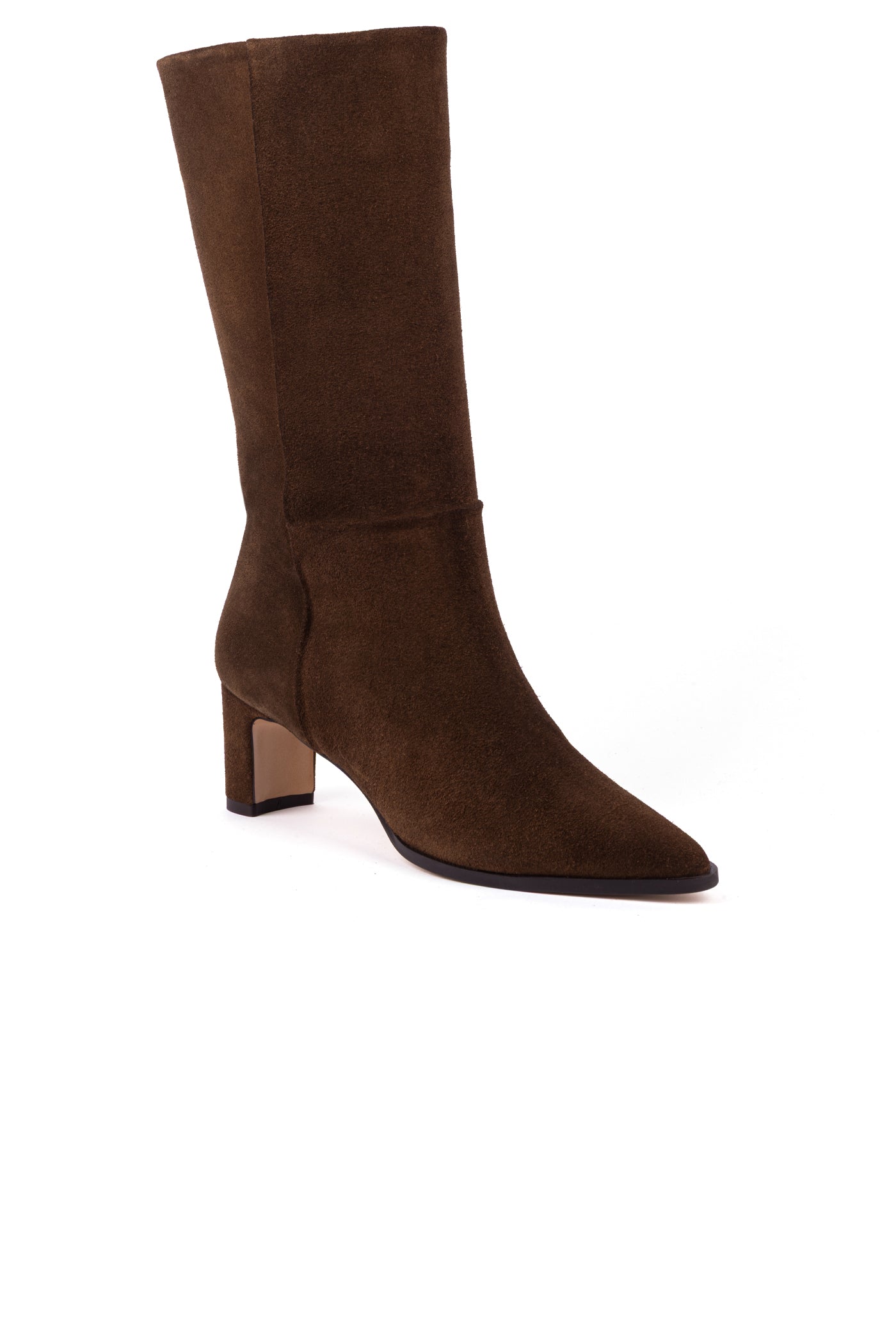 Botas cano alto em croute