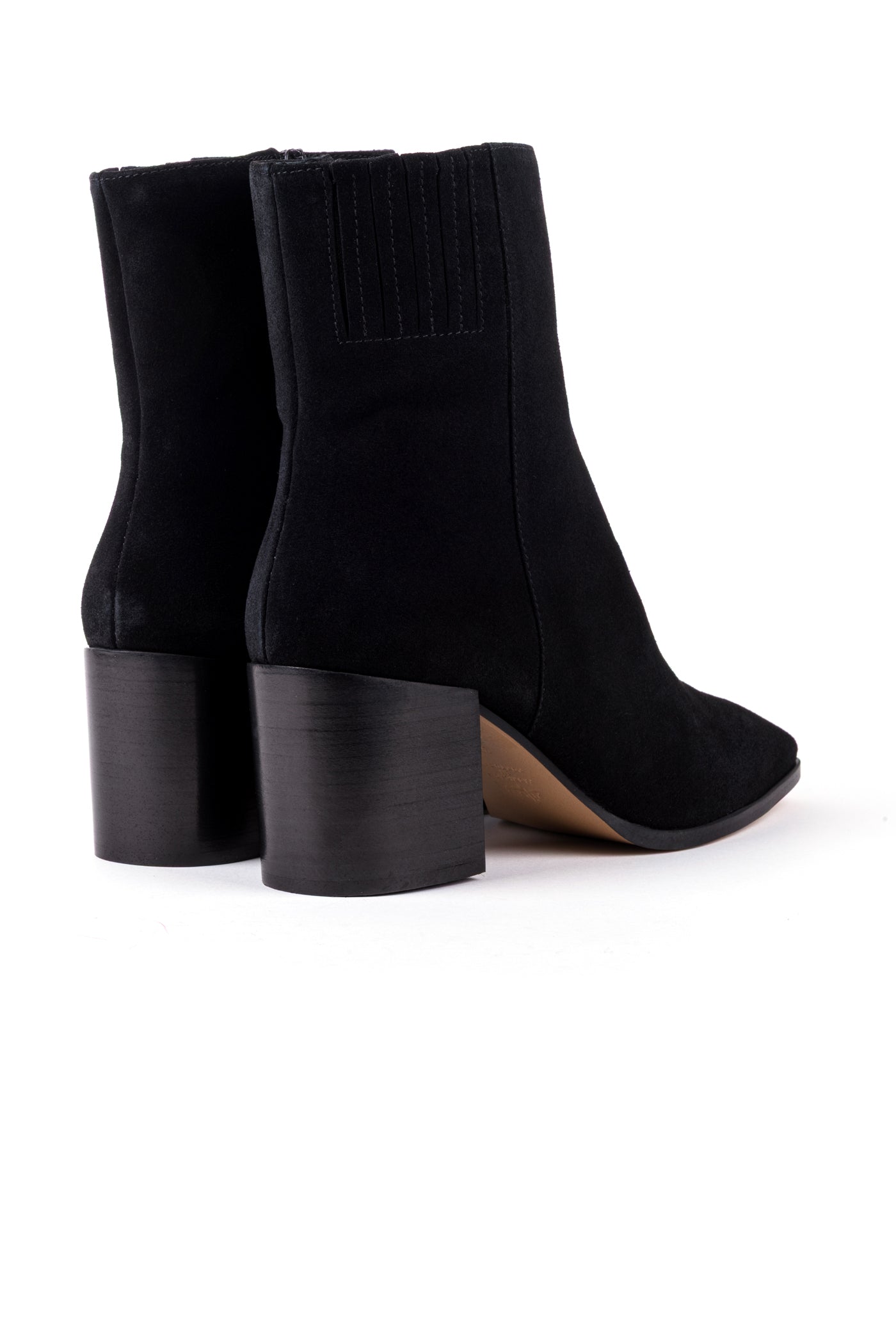 Botas de cano médio de salto alto em croute