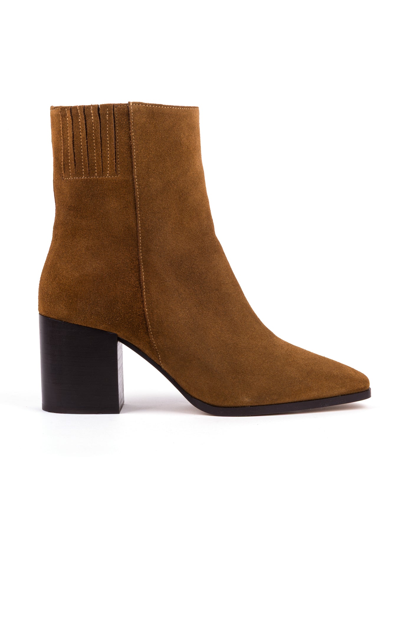 Botas de cano médio de salto alto em croute