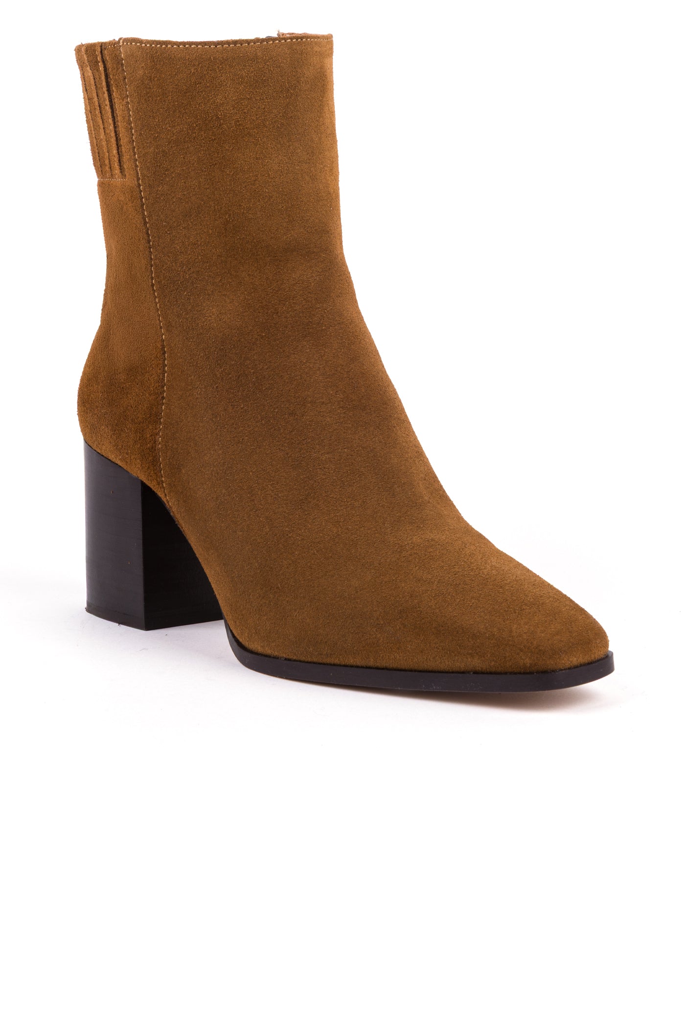 Botas de cano médio de salto alto em croute