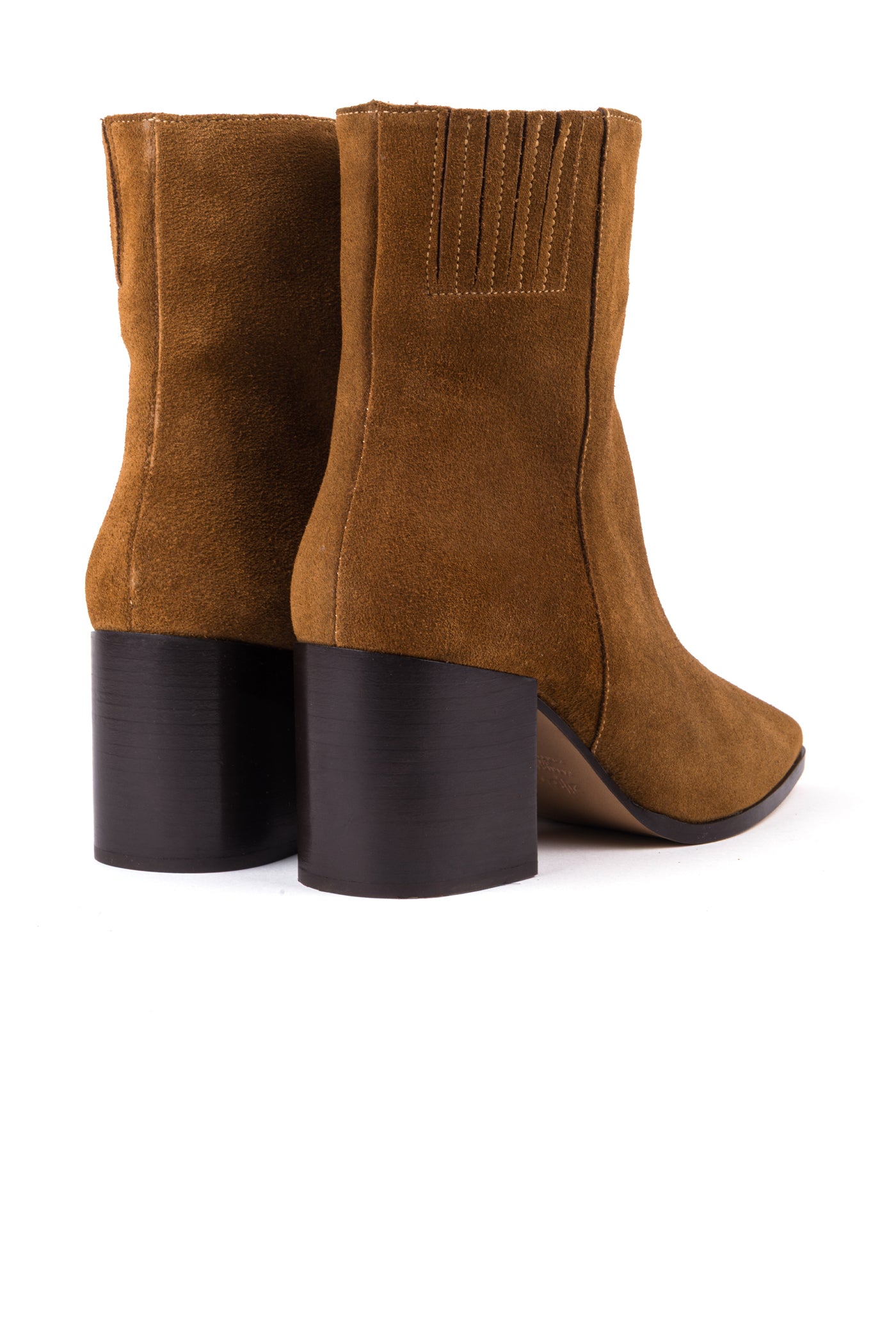 Botas de cano médio de salto alto em croute