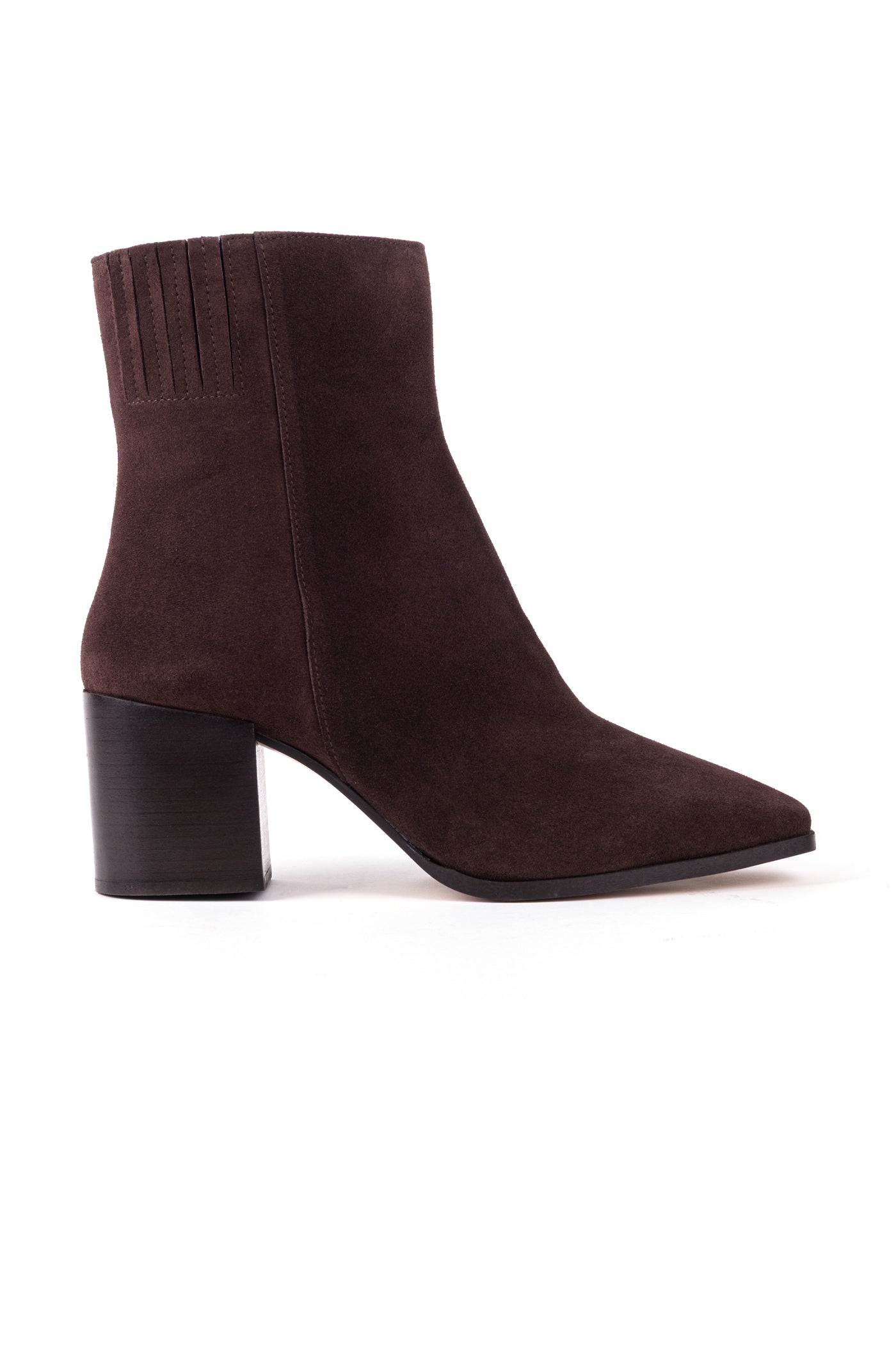 Botas de cano médio de salto alto em croute