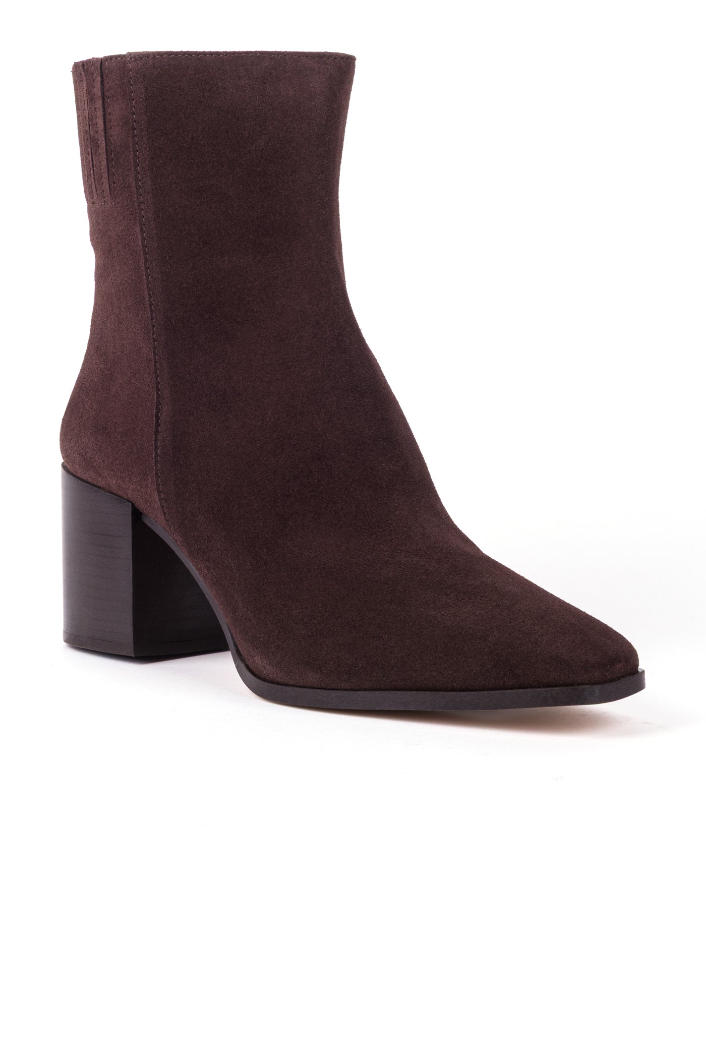 Botas de cano médio de salto alto em croute