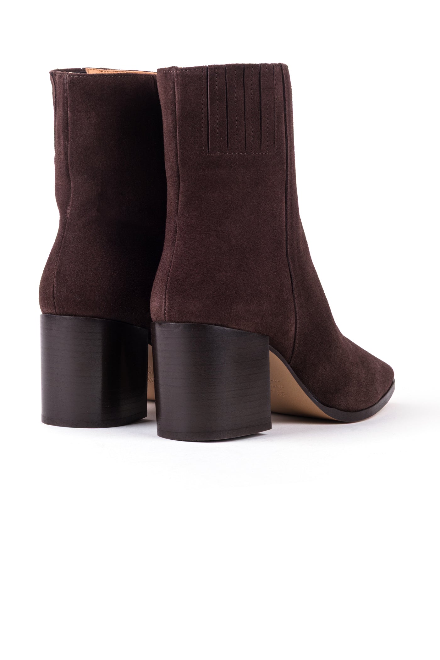 Botas de cano médio de salto alto em croute