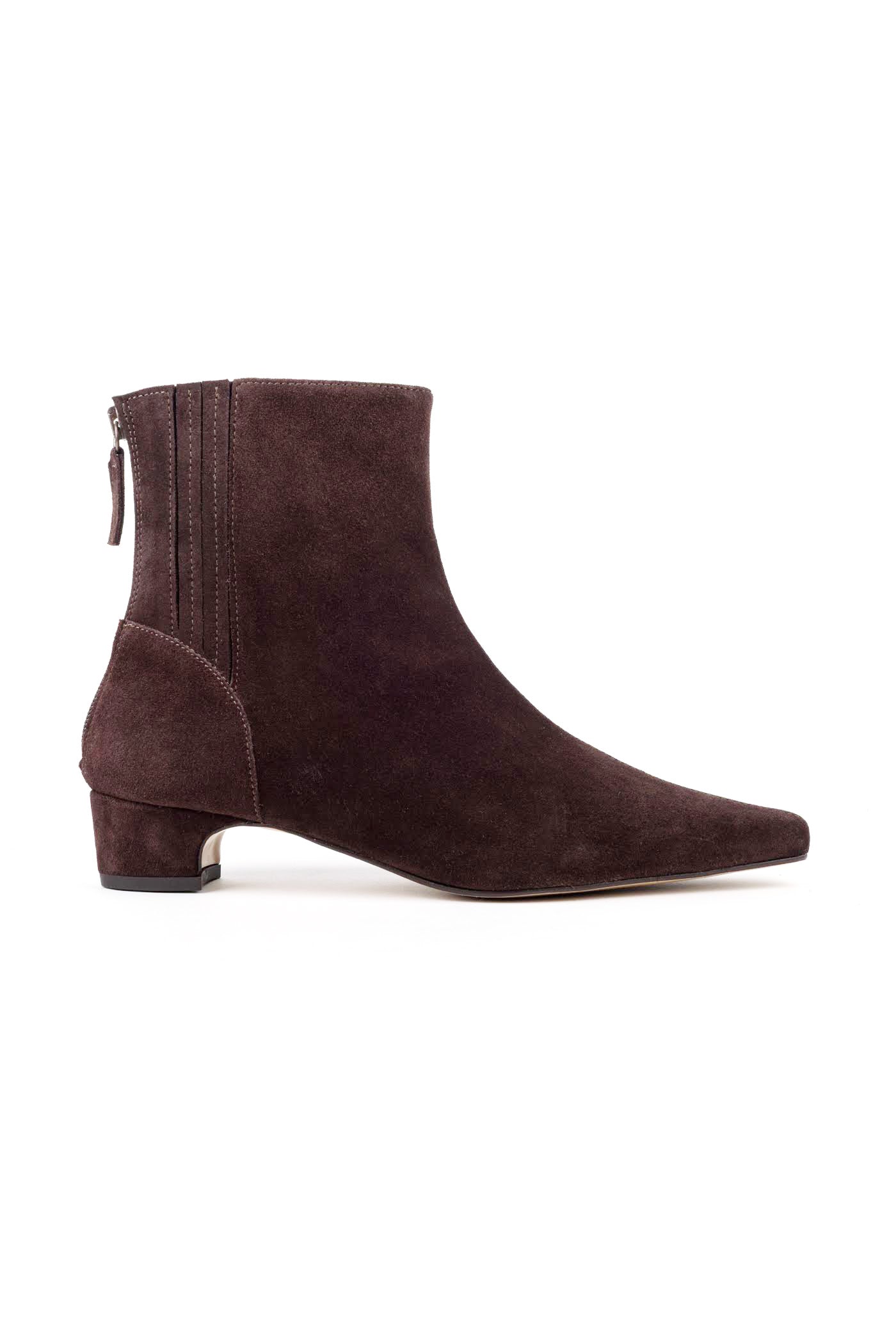 Botins salto médio em croute