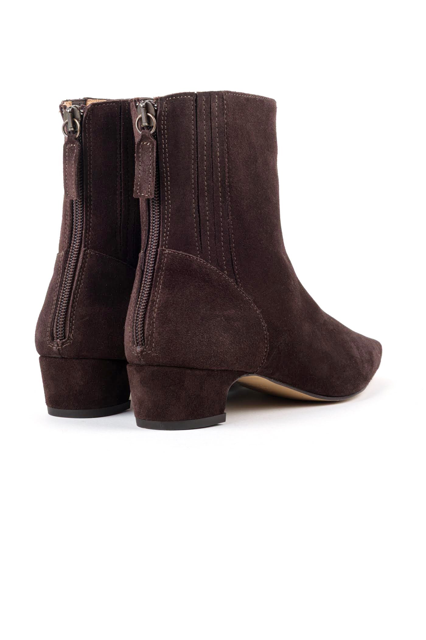 Botins salto médio em croute