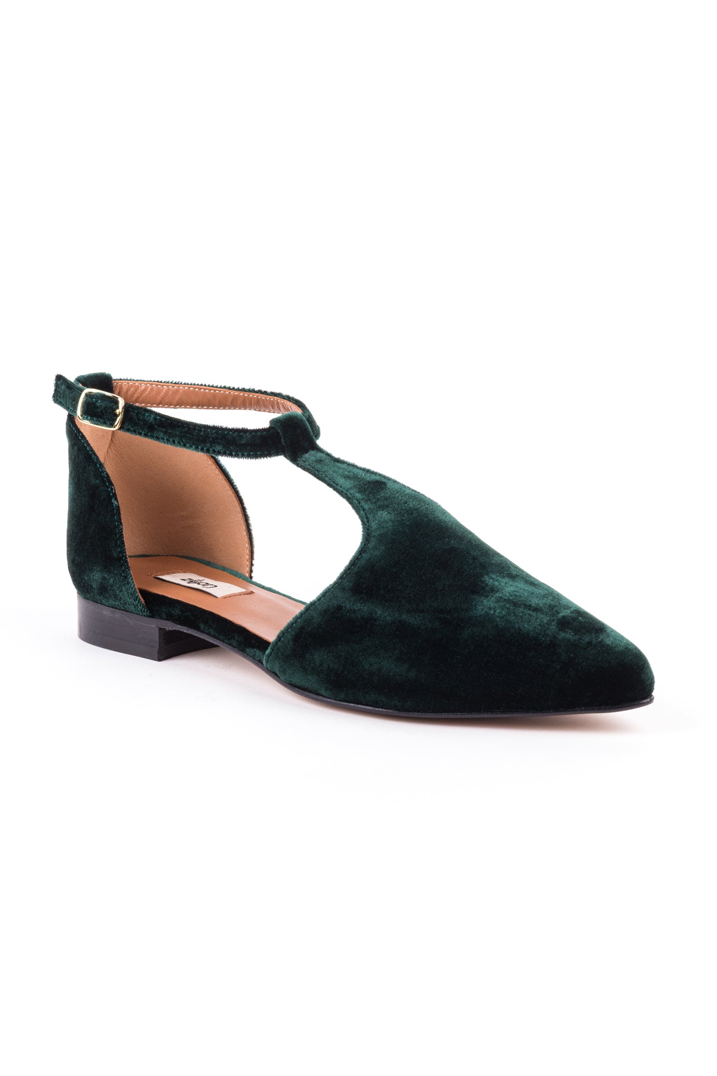 Sapatos rasos em veludo