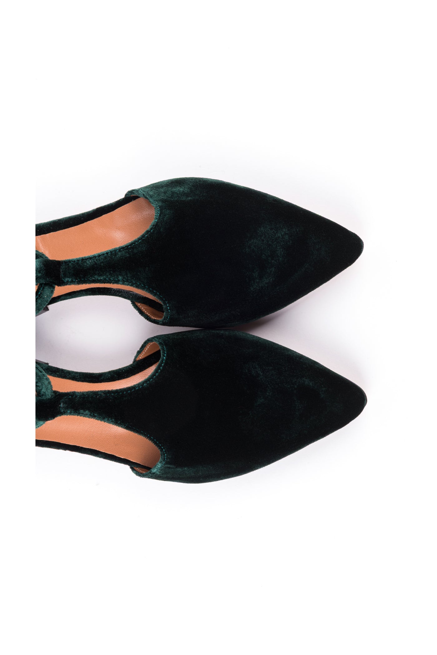 Sapatos rasos em veludo